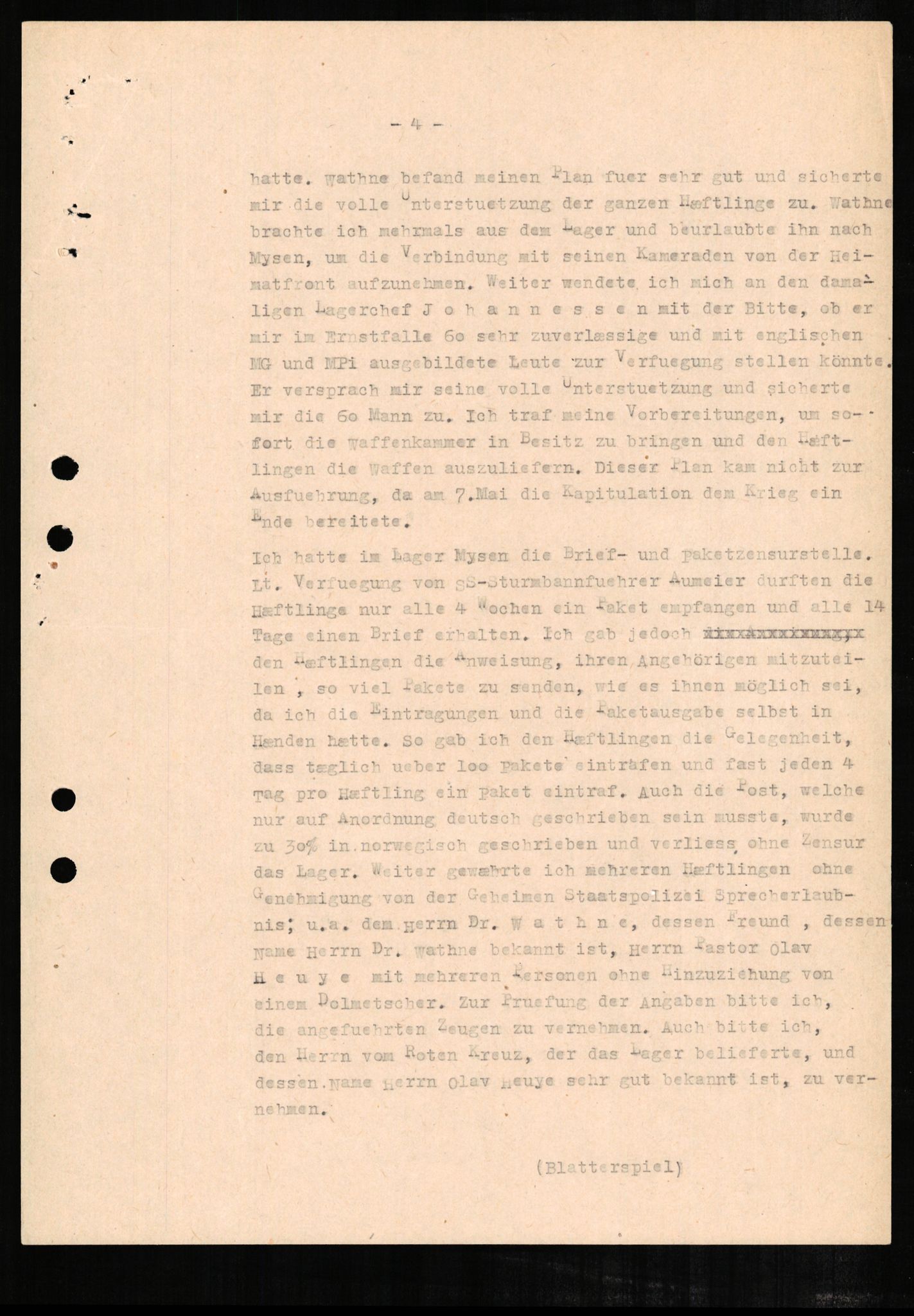 Forsvaret, Forsvarets overkommando II, RA/RAFA-3915/D/Db/L0003: CI Questionaires. Tyske okkupasjonsstyrker i Norge. Tyskere., 1945-1946, s. 309
