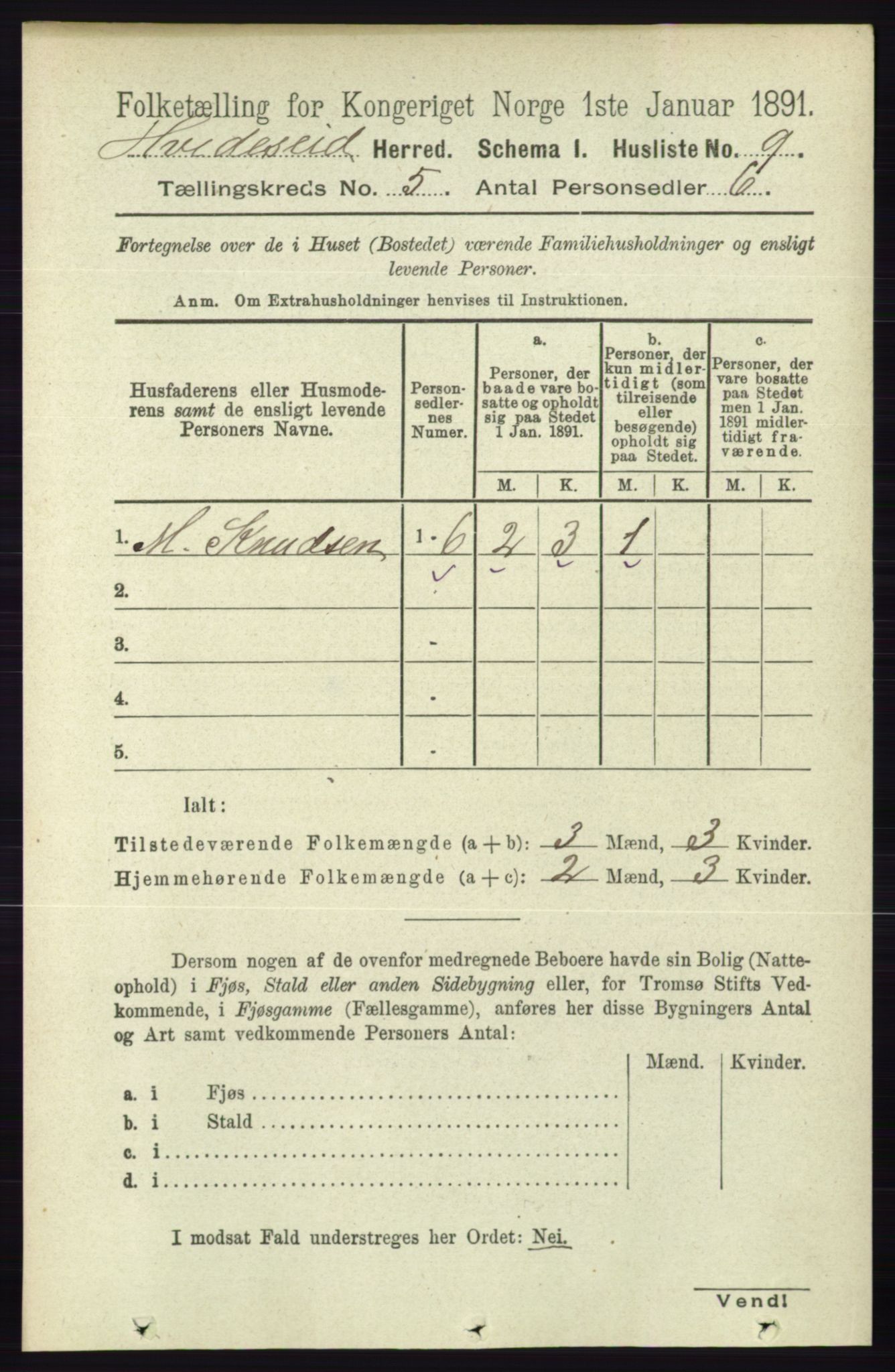 RA, Folketelling 1891 for 0829 Kviteseid herred, 1891, s. 869