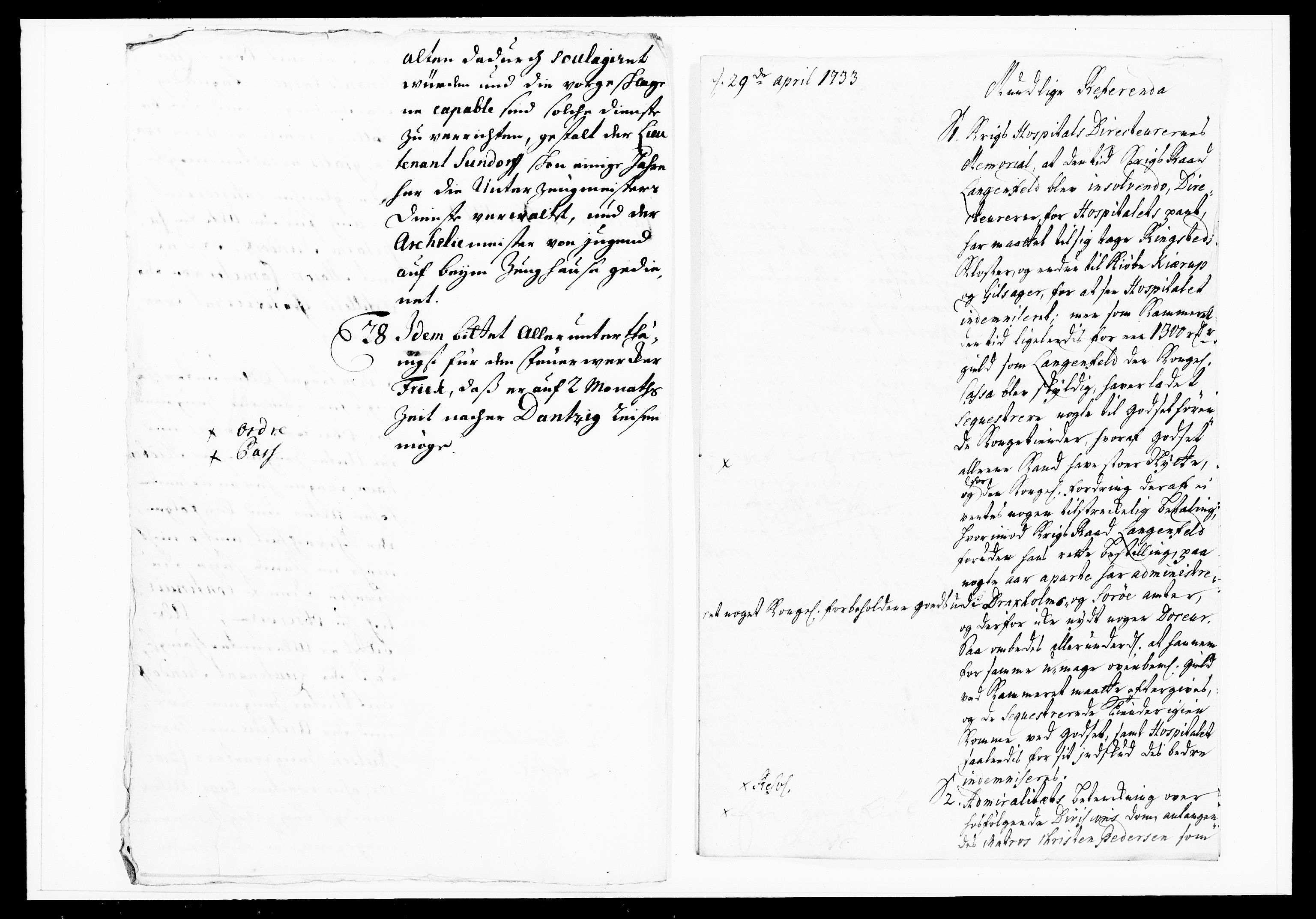 Krigskollegiet, Krigskancelliet, DRA/A-0006/-/1108-1113: Refererede sager, 1733, s. 121
