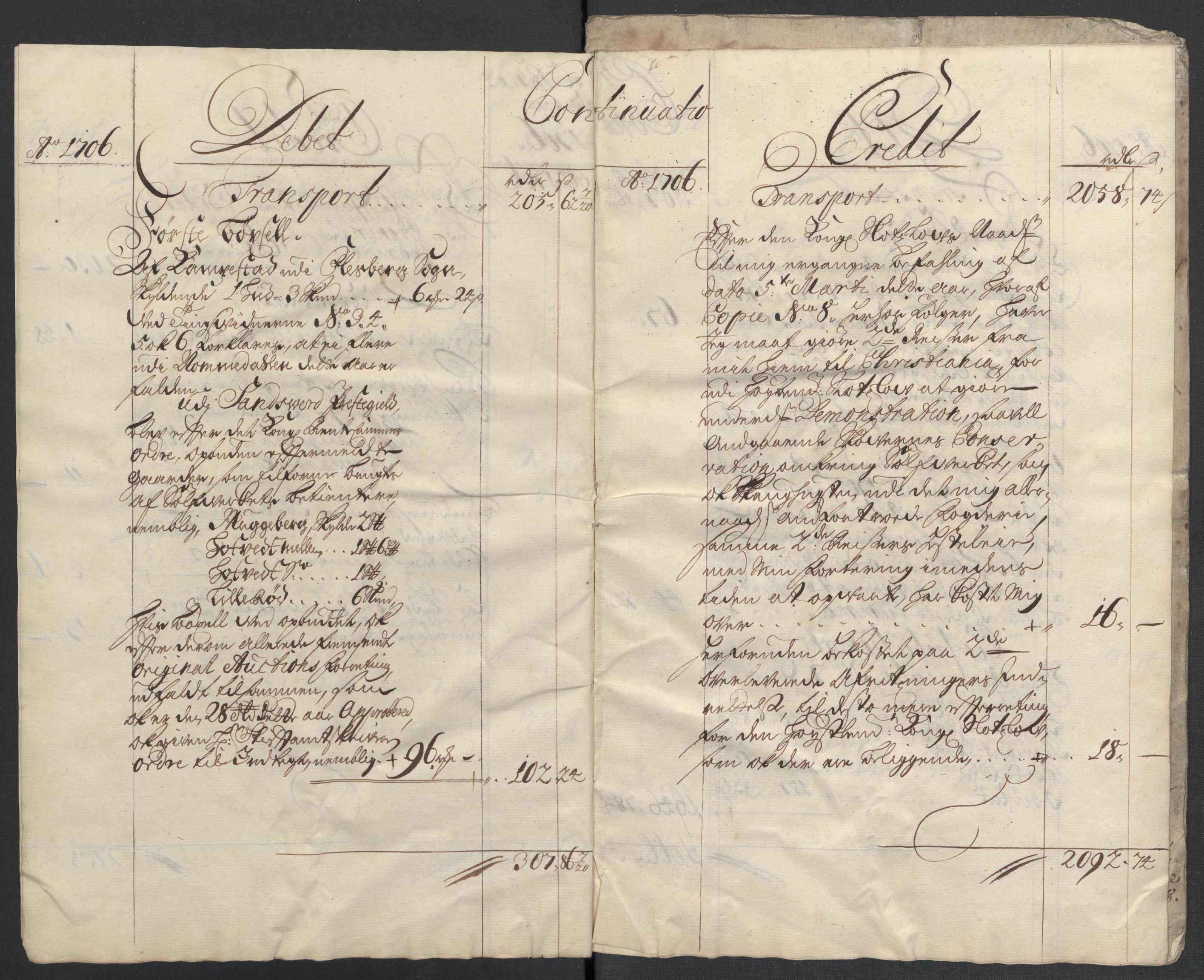 Rentekammeret inntil 1814, Reviderte regnskaper, Fogderegnskap, AV/RA-EA-4092/R24/L1583: Fogderegnskap Numedal og Sandsvær, 1705-1706, s. 212