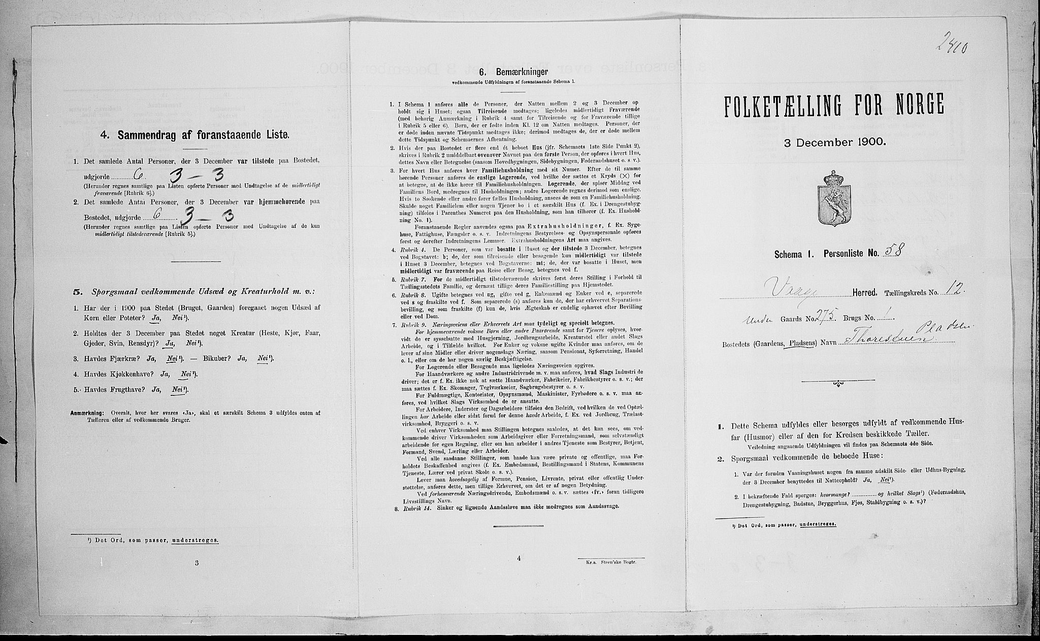 SAH, Folketelling 1900 for 0515 Vågå herred, 1900, s. 2093
