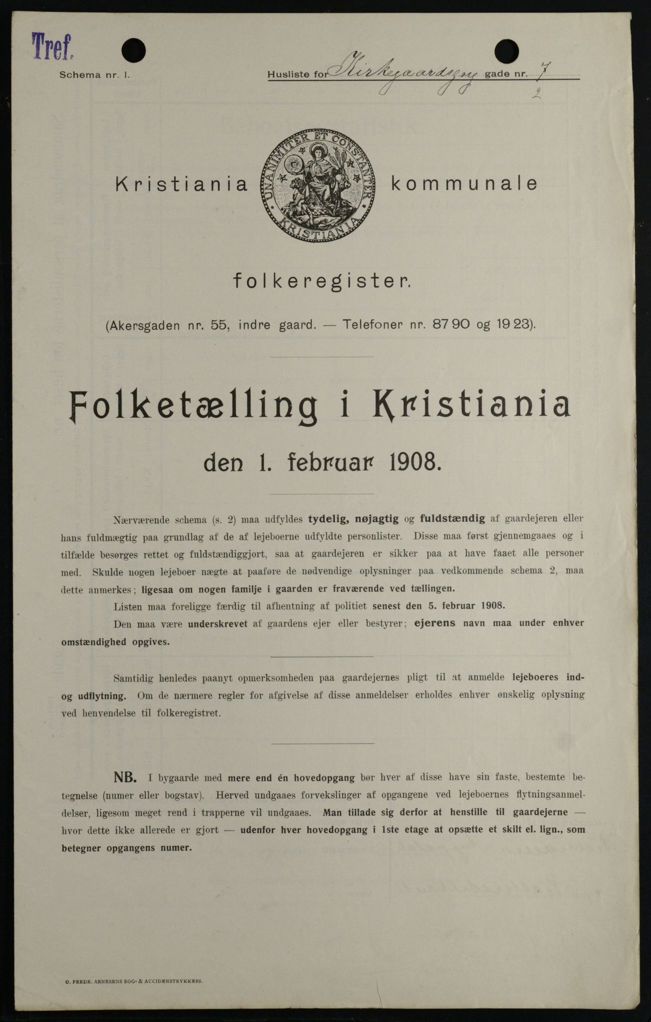 OBA, Kommunal folketelling 1.2.1908 for Kristiania kjøpstad, 1908, s. 44798