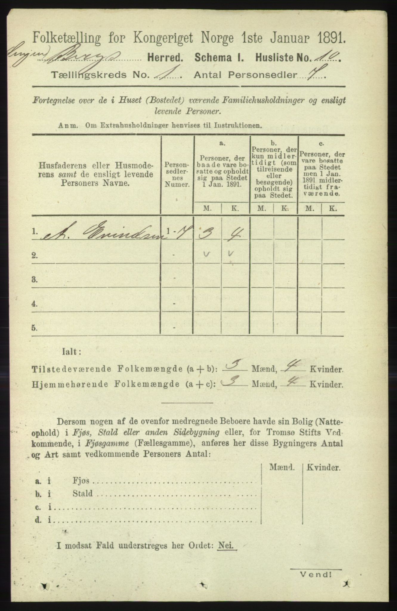 RA, Folketelling 1891 for 1929 Berg herred, 1891, s. 23