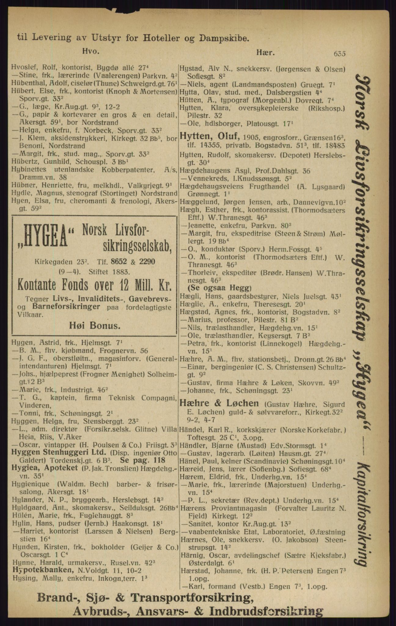 Kristiania/Oslo adressebok, PUBL/-, 1916, s. 635