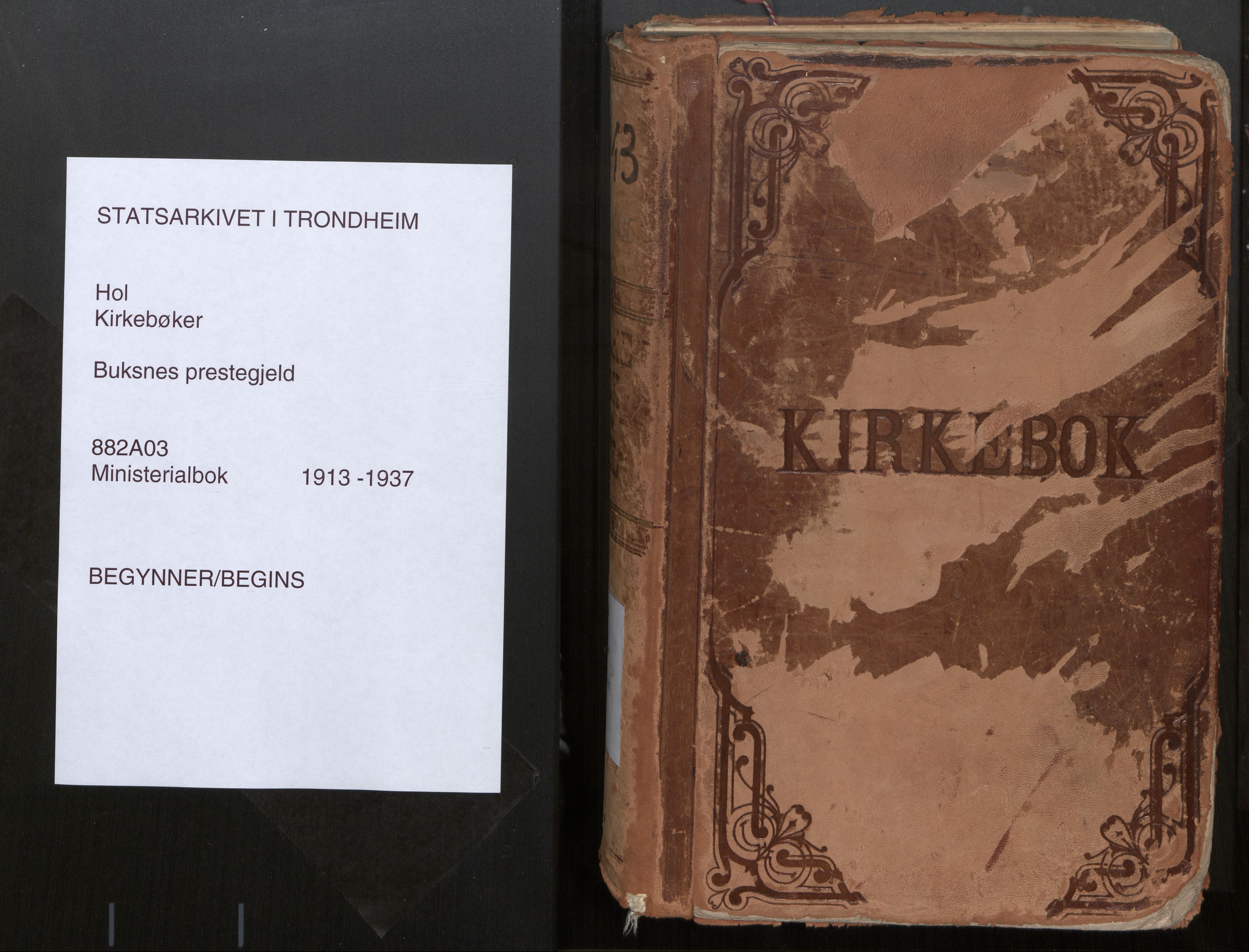 Ministerialprotokoller, klokkerbøker og fødselsregistre - Nordland, AV/SAT-A-1459/882/L1181: Ministerialbok nr. 882A03, 1913-1937