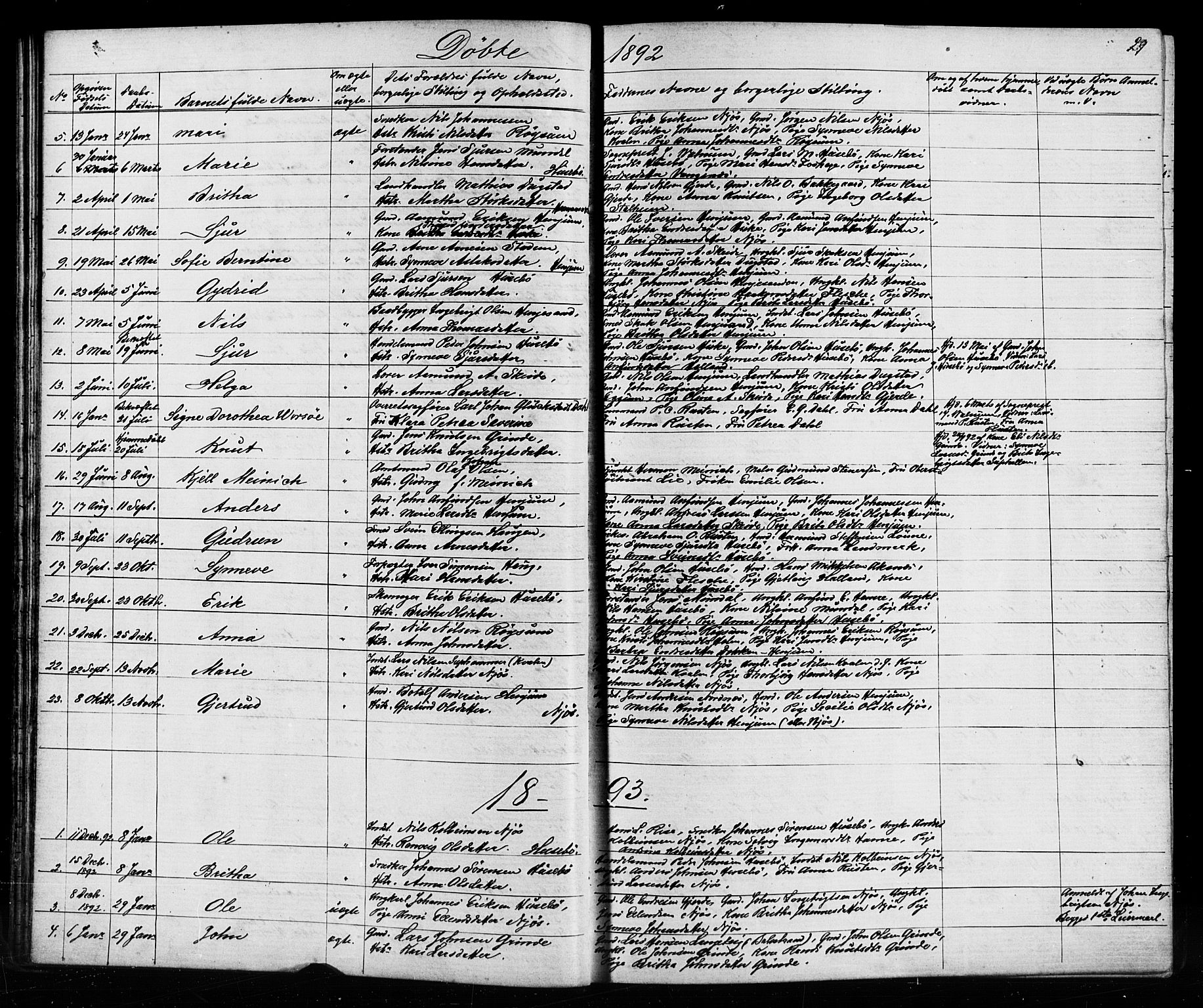 Leikanger sokneprestembete, AV/SAB-A-81001/H/Hab/Haba/L0001: Klokkerbok nr. A 1, 1873-1916, s. 29