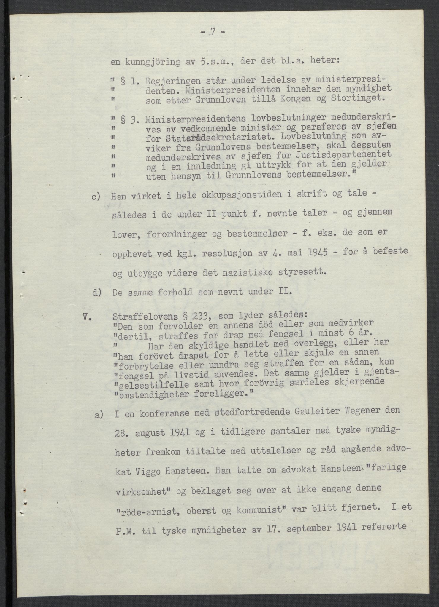 Landssvikarkivet, Oslo politikammer, AV/RA-S-3138-01/D/Da/L0003: Dnr. 29, 1945, s. 2284