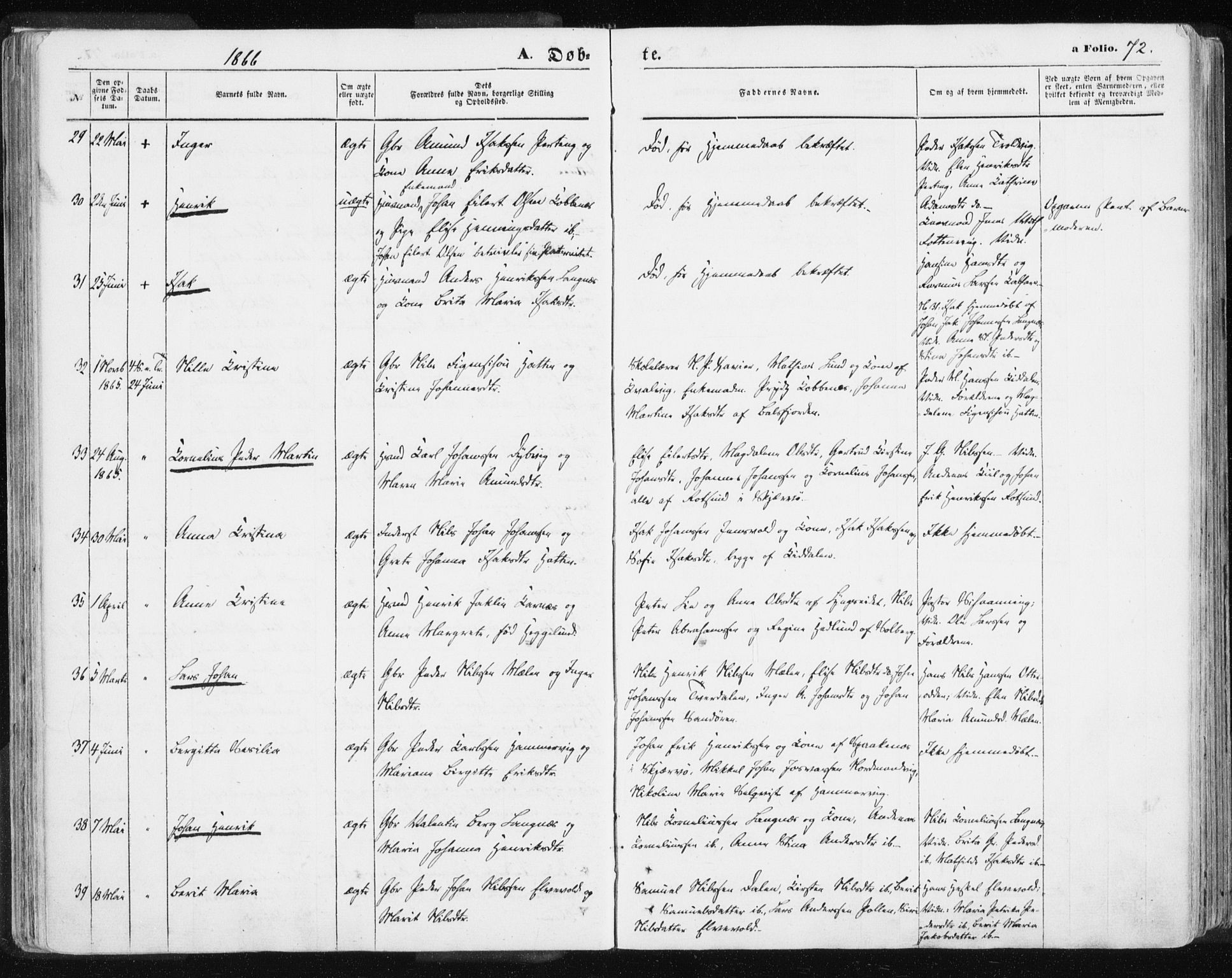 Lyngen sokneprestembete, AV/SATØ-S-1289/H/He/Hea/L0005kirke: Ministerialbok nr. 5, 1859-1869, s. 72