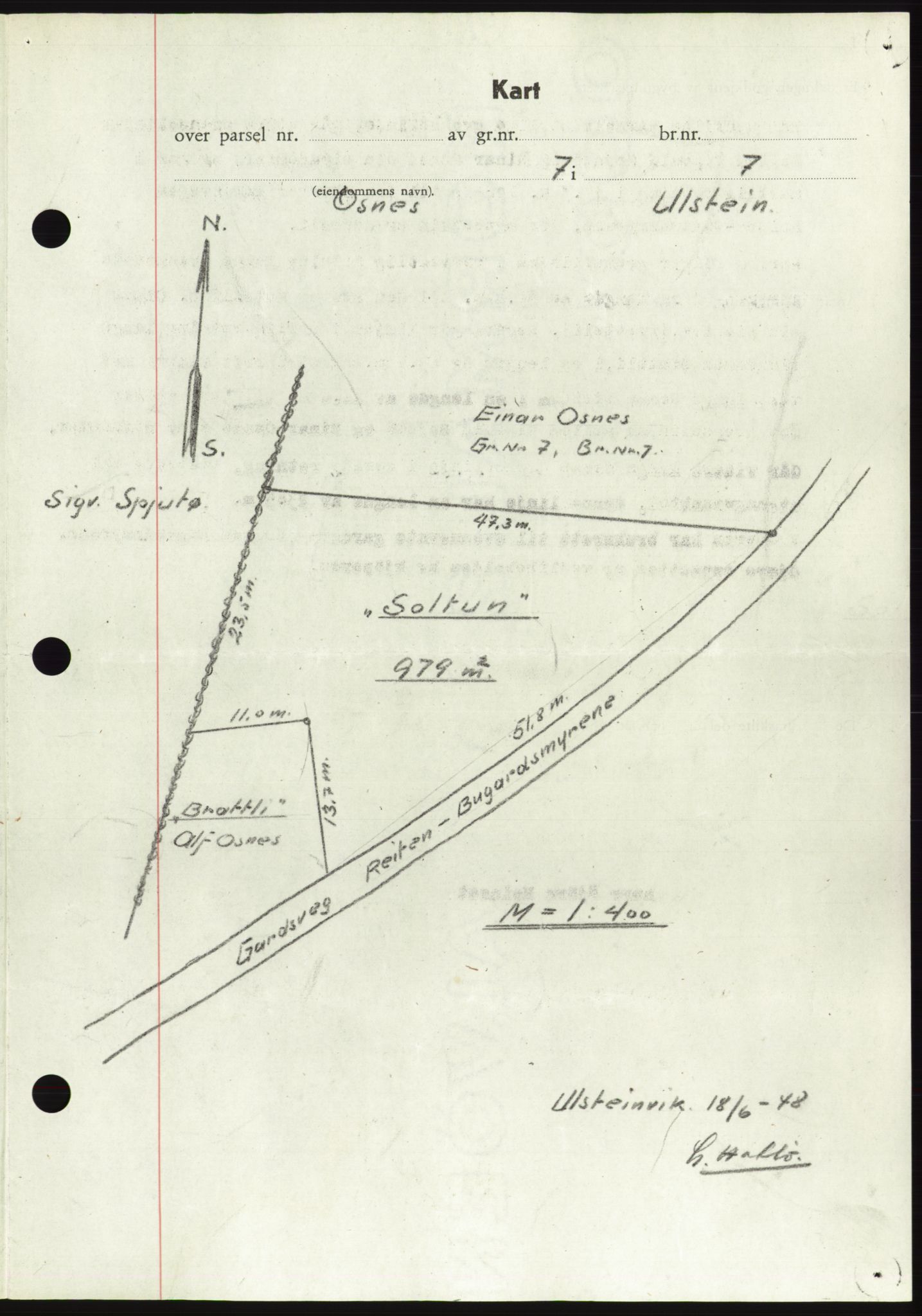 Søre Sunnmøre sorenskriveri, AV/SAT-A-4122/1/2/2C/L0082: Pantebok nr. 8A, 1948-1948, Dagboknr: 837/1948