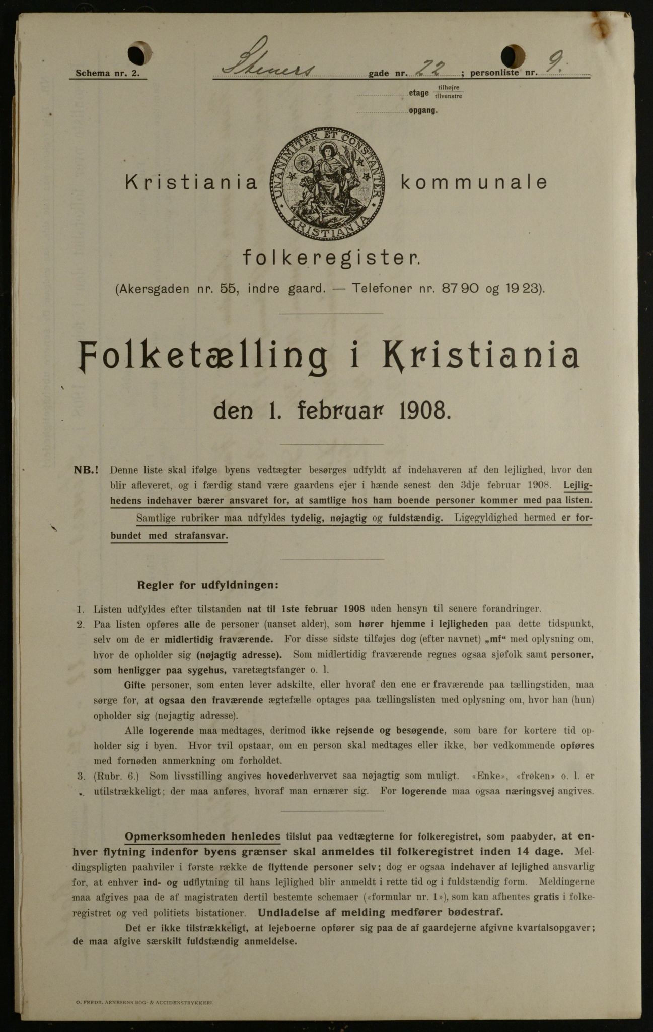 OBA, Kommunal folketelling 1.2.1908 for Kristiania kjøpstad, 1908, s. 91239