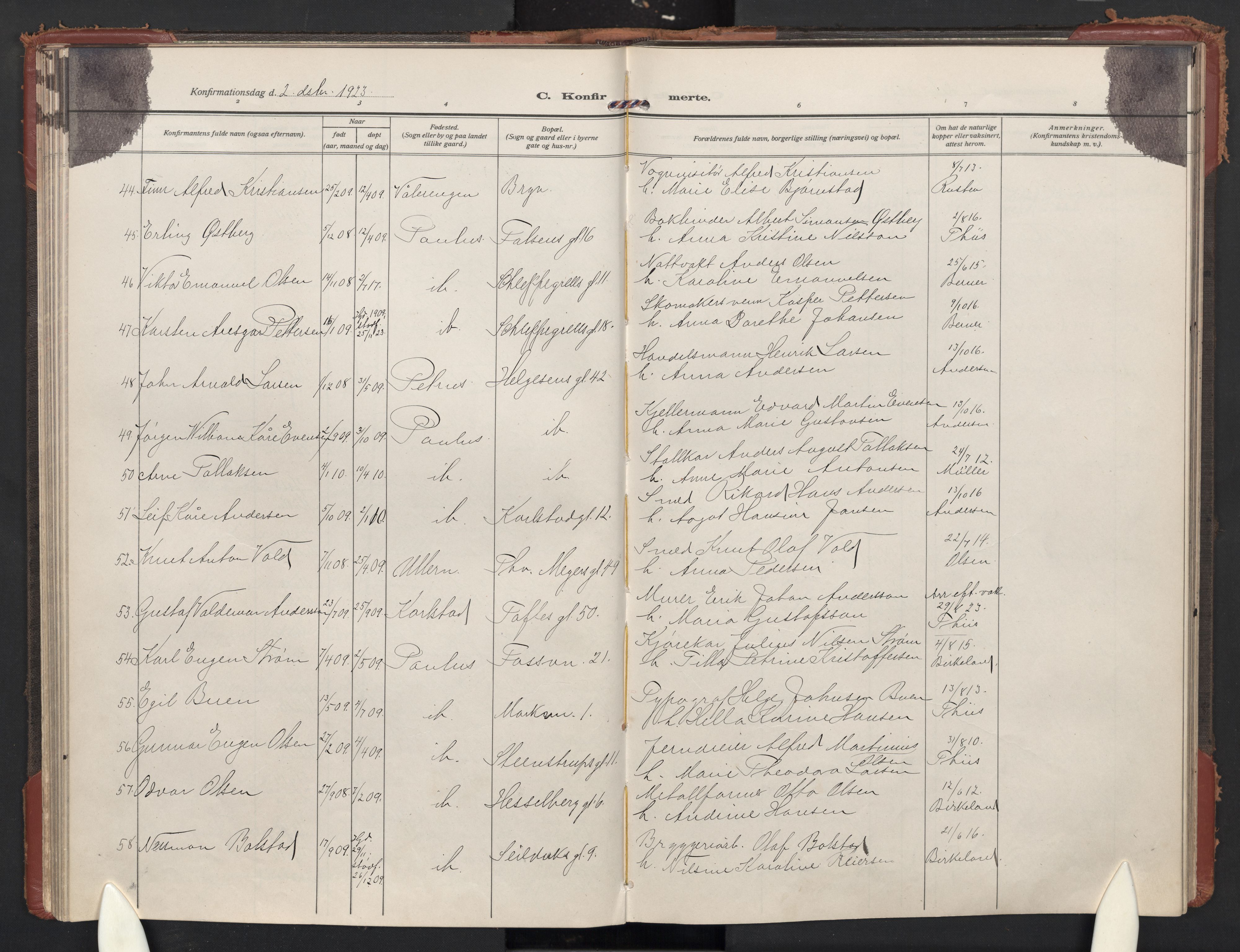 Paulus prestekontor Kirkebøker, AV/SAO-A-10871/F/Fa/L0026: Ministerialbok nr. 26, 1920-1932, s. 80