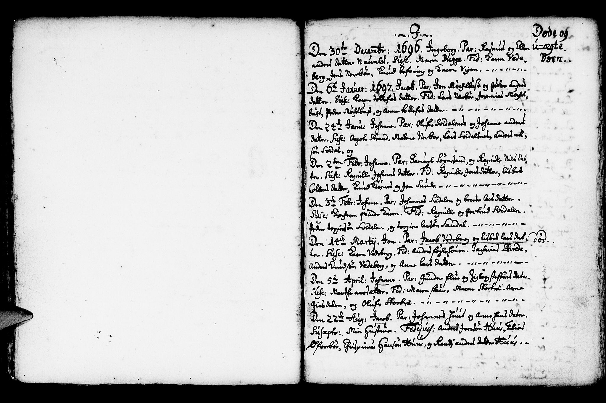 Jølster sokneprestembete, AV/SAB-A-80701/H/Haa/Haaa/L0001: Ministerialbok nr. A 1, 1696-1728