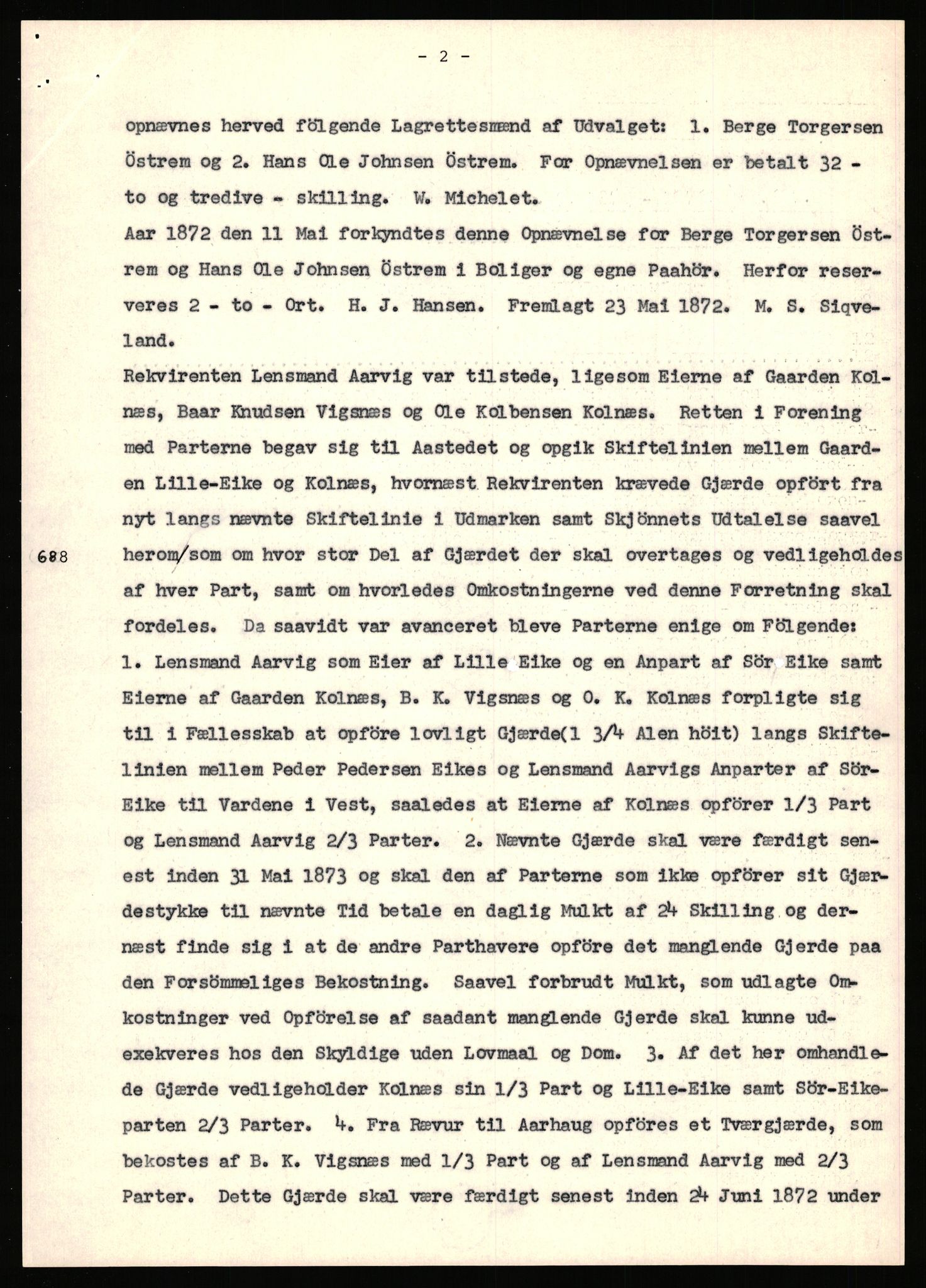 Statsarkivet i Stavanger, SAST/A-101971/03/Y/Yj/L0017: Avskrifter sortert etter gårdsnavn: Eigeland østre - Elve, 1750-1930, s. 271