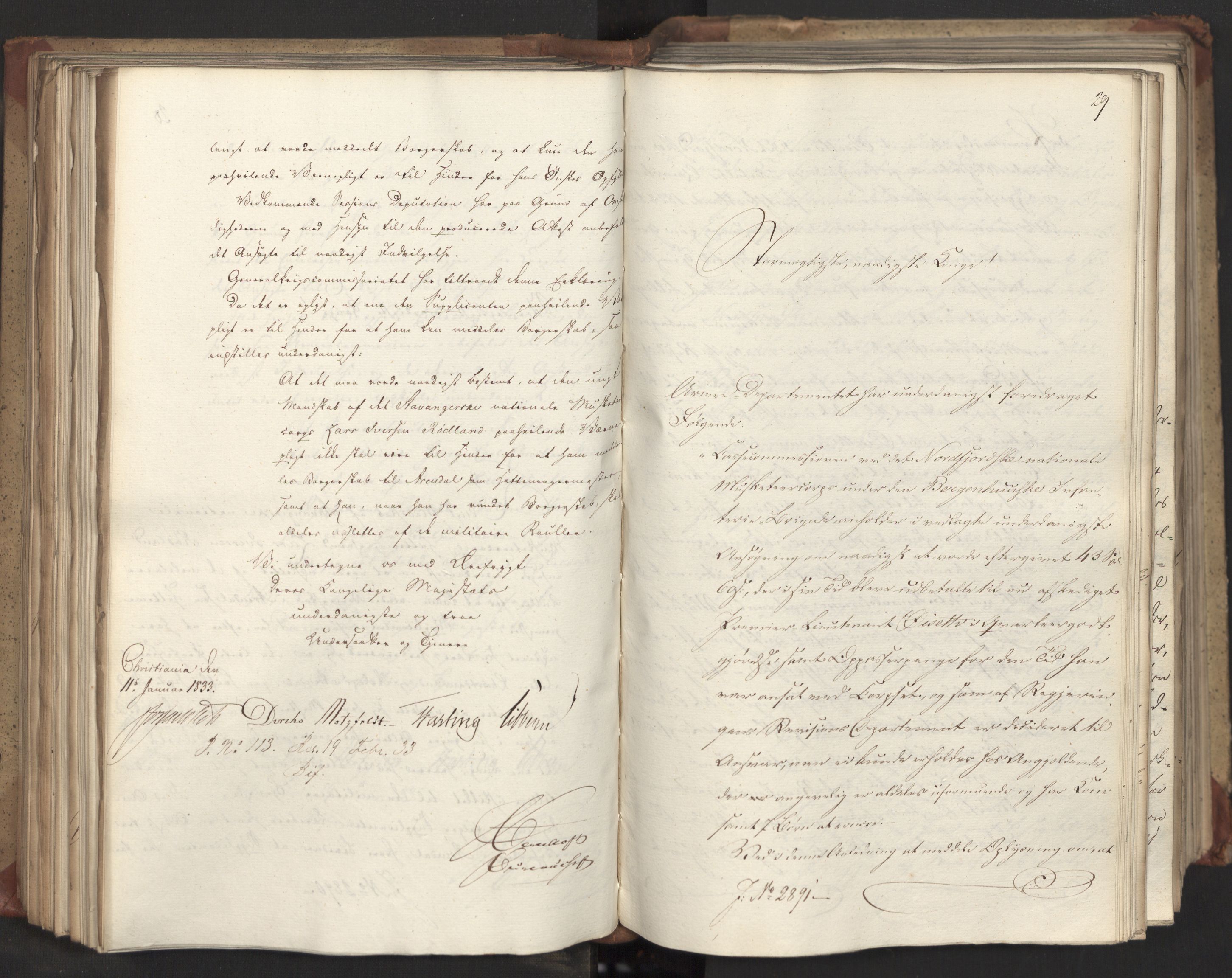 Statsrådsavdelingen i Stockholm, AV/RA-S-1003/D/Da/L0082: Regjeringsinnstillinger nr. 2858-2979, 1833, s. 204