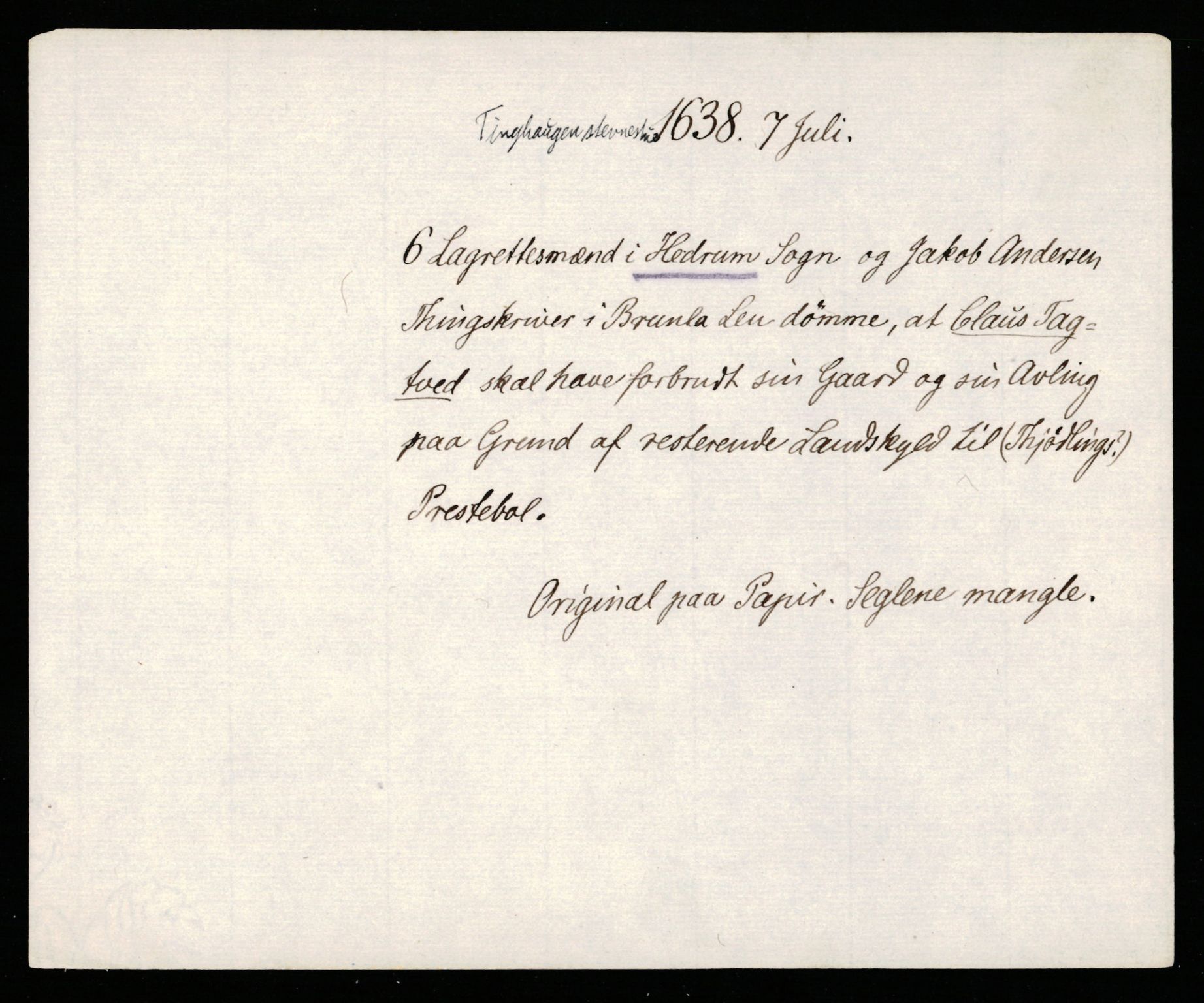 Riksarkivets diplomsamling, AV/RA-EA-5965/F35/F35b/L0008: Riksarkivets diplomer, seddelregister, 1635-1646, s. 229