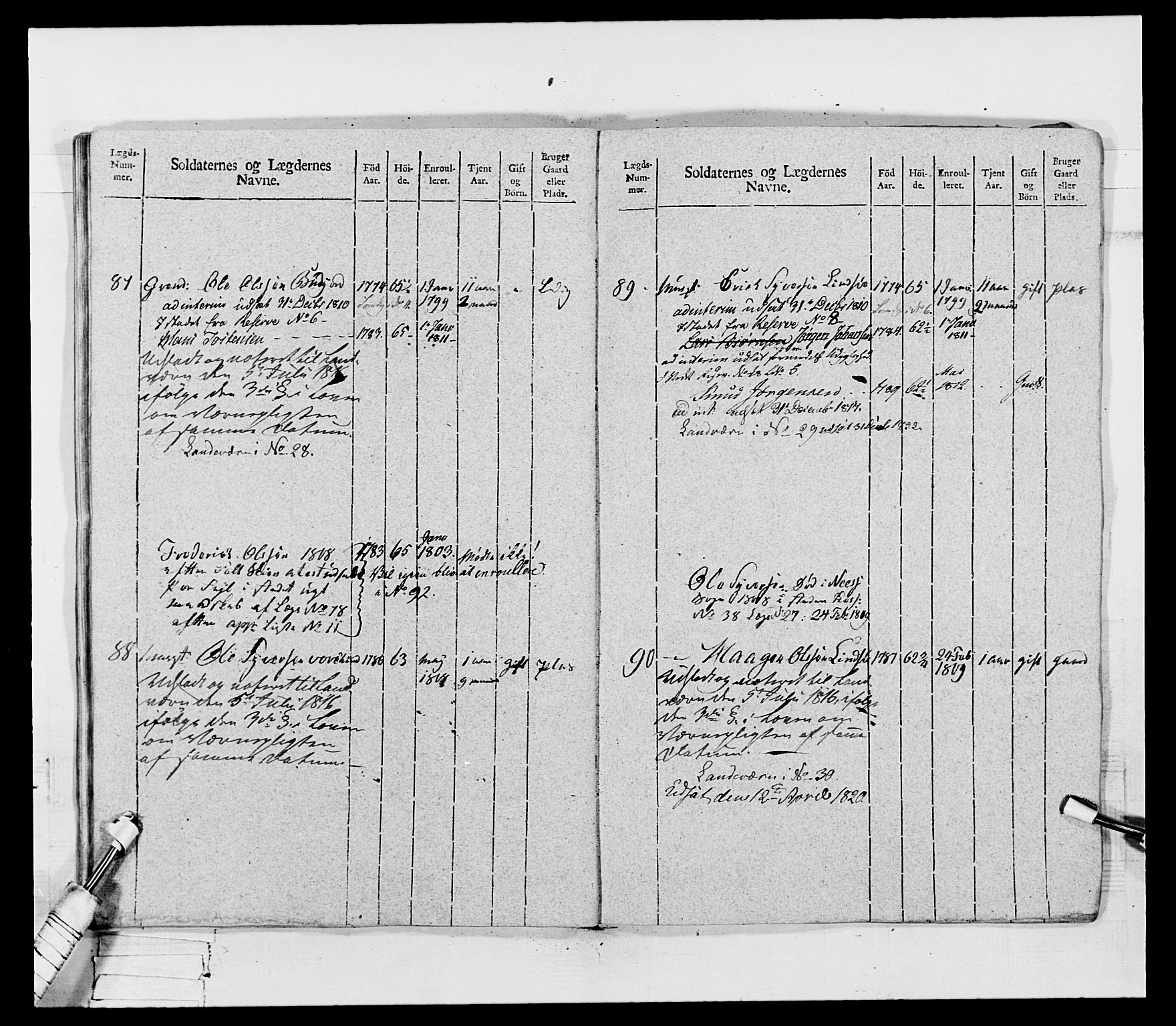 Generalitets- og kommissariatskollegiet, Det kongelige norske kommissariatskollegium, RA/EA-5420/E/Eh/L0069: Opplandske gevorbne infanteriregiment, 1810-1818, s. 293