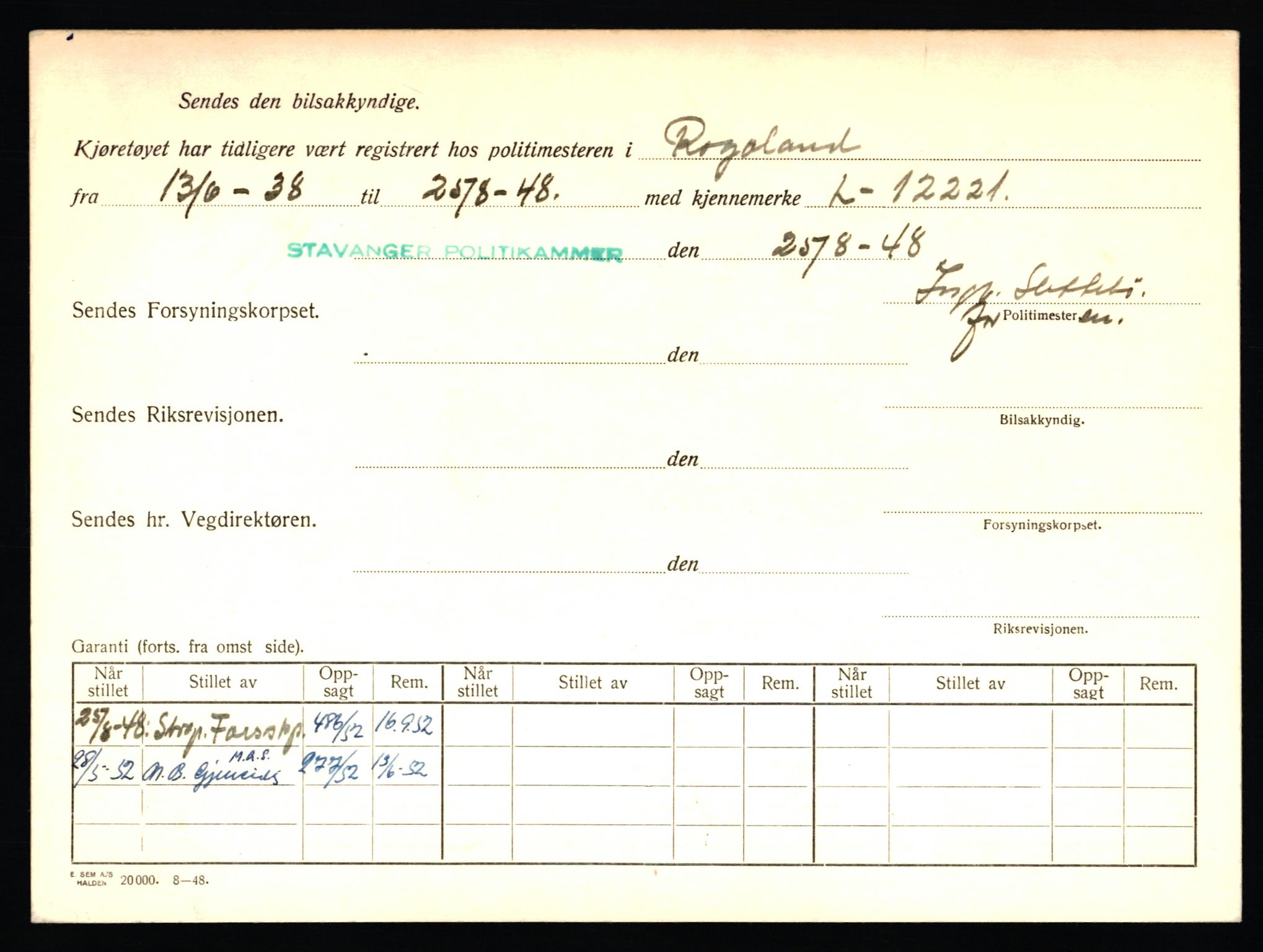 Stavanger trafikkstasjon, AV/SAST-A-101942/0/F/L0011: L-3700 - L-4199, 1930-1971, s. 1218