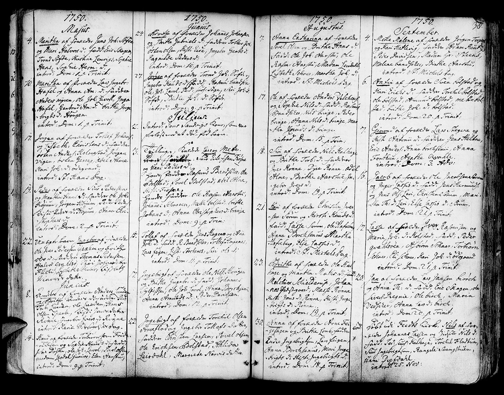 Luster sokneprestembete, AV/SAB-A-81101/H/Haa/Haaa/L0001: Ministerialbok nr. A 1, 1731-1803, s. 38