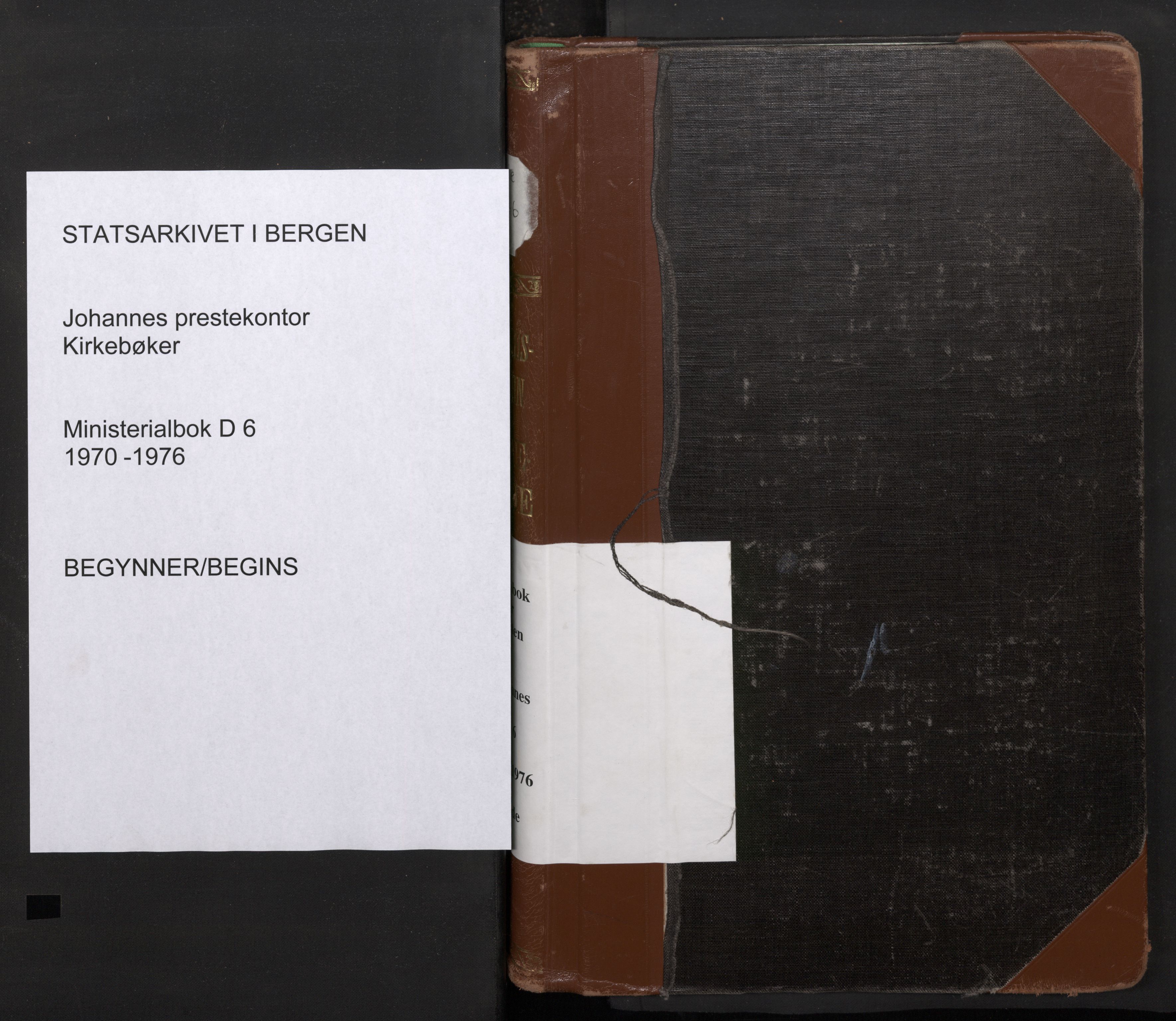 Johanneskirken sokneprestembete, SAB/A-76001/H/Haa/L0017: Ministerialbok nr. D 6, 1970-1976