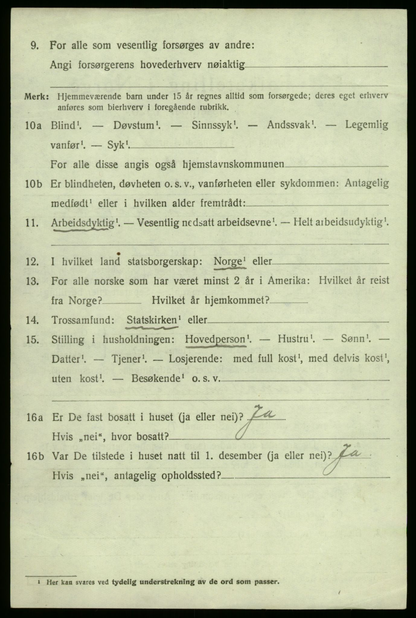 SAB, Folketelling 1920 for 1416 Kyrkjebø herred, 1920, s. 1240