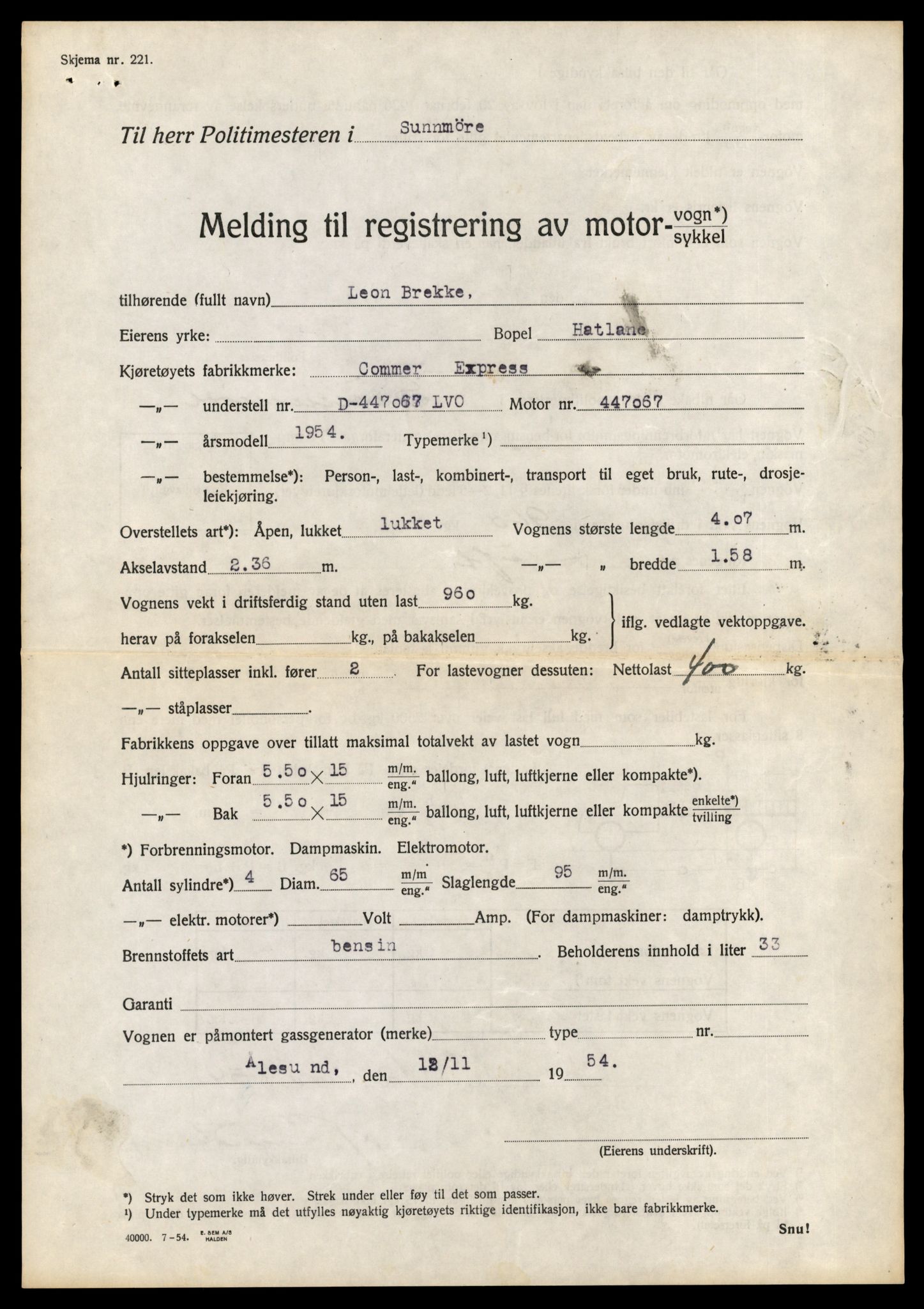 Møre og Romsdal vegkontor - Ålesund trafikkstasjon, AV/SAT-A-4099/F/Fe/L0035: Registreringskort for kjøretøy T 12653 - T 12829, 1927-1998, s. 1742
