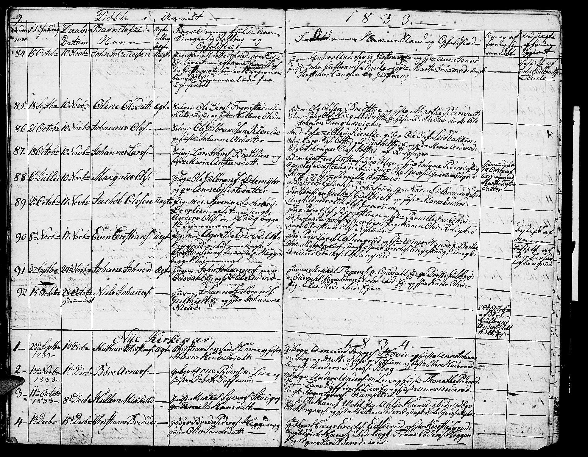 Nes prestekontor, Hedmark, AV/SAH-PREST-020/L/La/L0004: Klokkerbok nr. 4, 1832-1861, s. 9