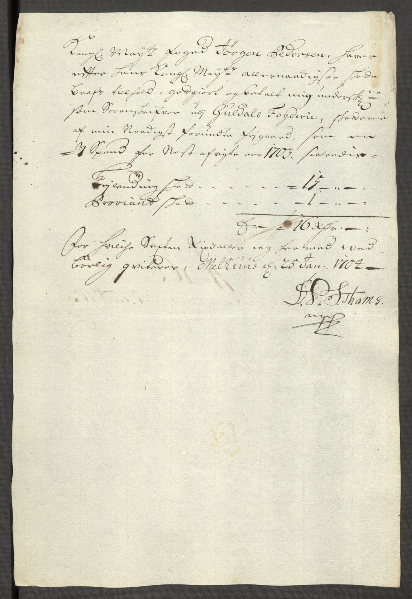 Rentekammeret inntil 1814, Reviderte regnskaper, Fogderegnskap, AV/RA-EA-4092/R60/L3953: Fogderegnskap Orkdal og Gauldal, 1703, s. 368