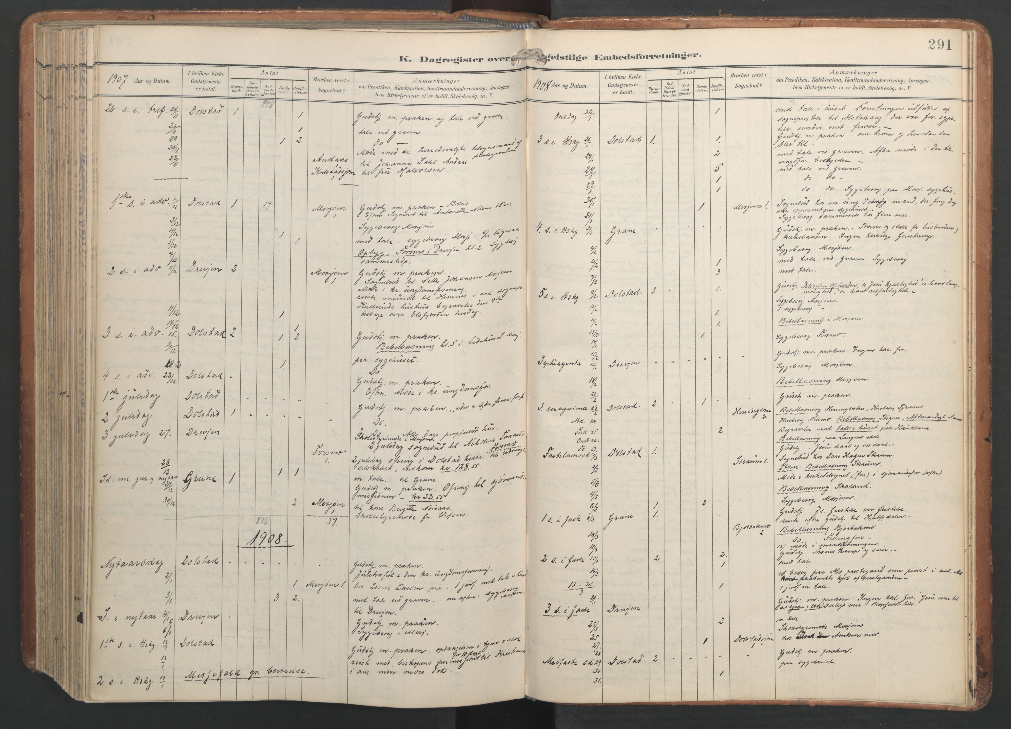 Ministerialprotokoller, klokkerbøker og fødselsregistre - Nordland, SAT/A-1459/820/L0298: Ministerialbok nr. 820A19, 1897-1915, s. 291