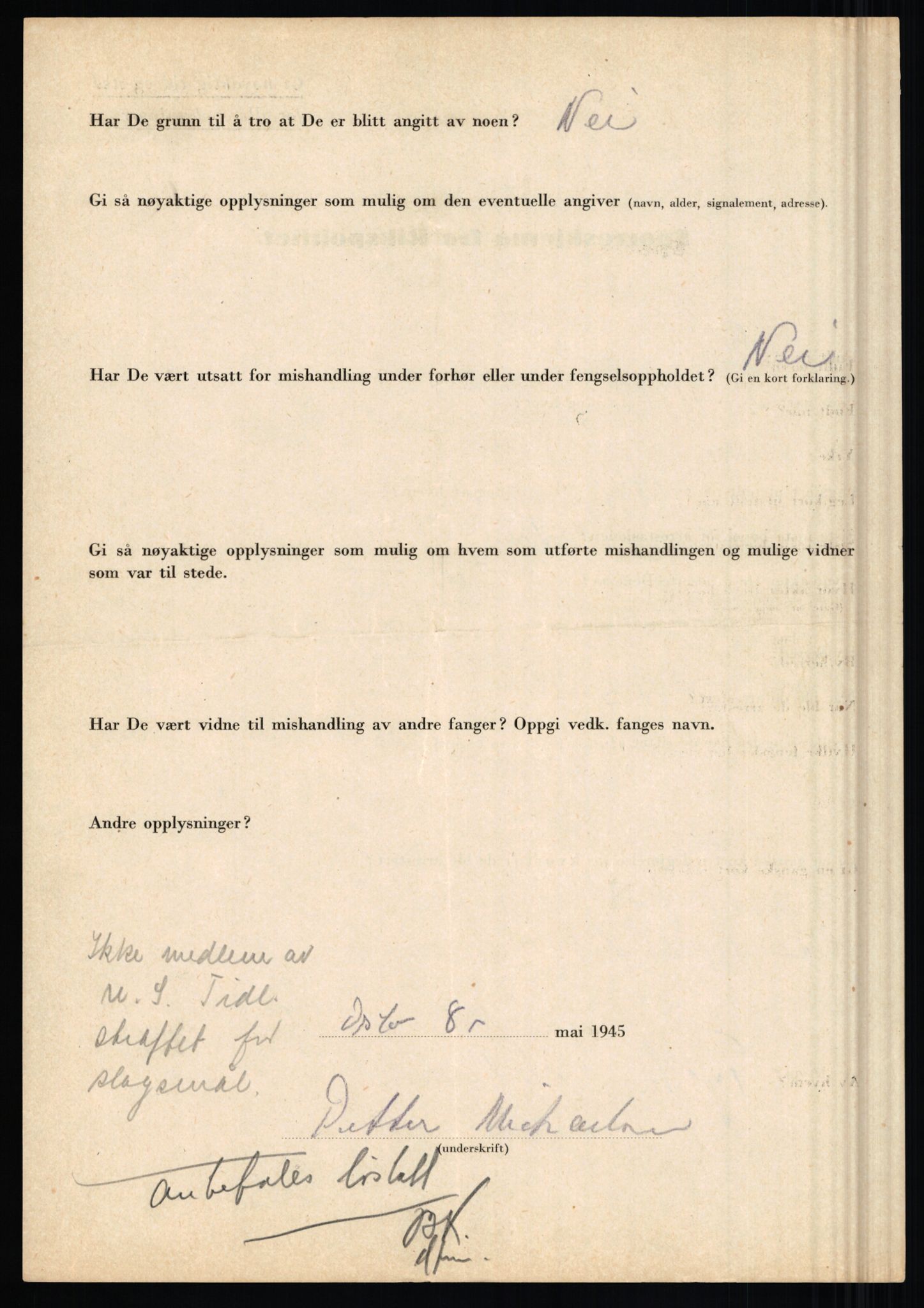 Rikspolitisjefen, AV/RA-S-1560/L/L0011: Lucassen, Oscar Fredrik - Moen, Olav, 1940-1945, s. 885