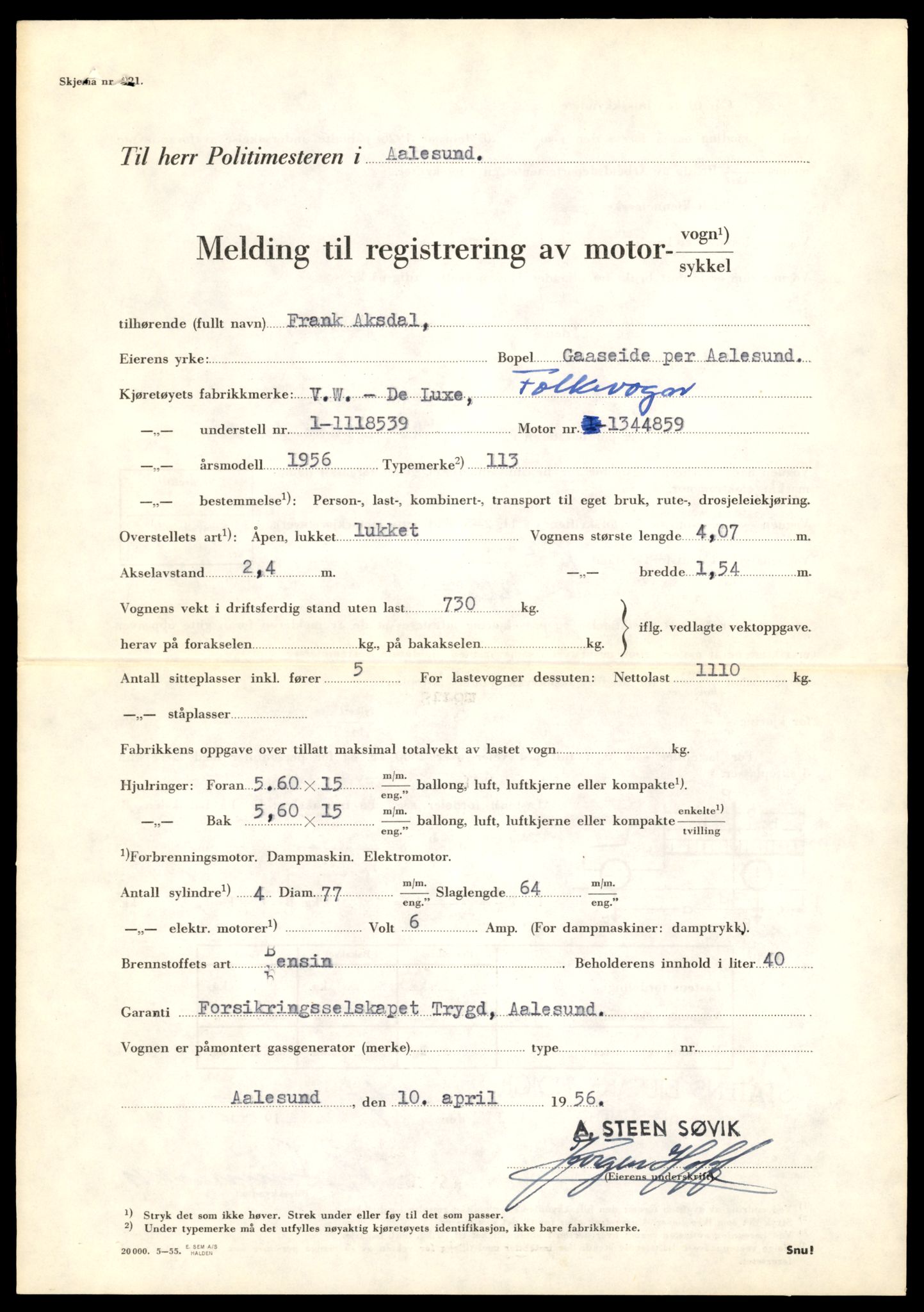 Møre og Romsdal vegkontor - Ålesund trafikkstasjon, AV/SAT-A-4099/F/Fe/L0045: Registreringskort for kjøretøy T 14320 - T 14444, 1927-1998, s. 3146