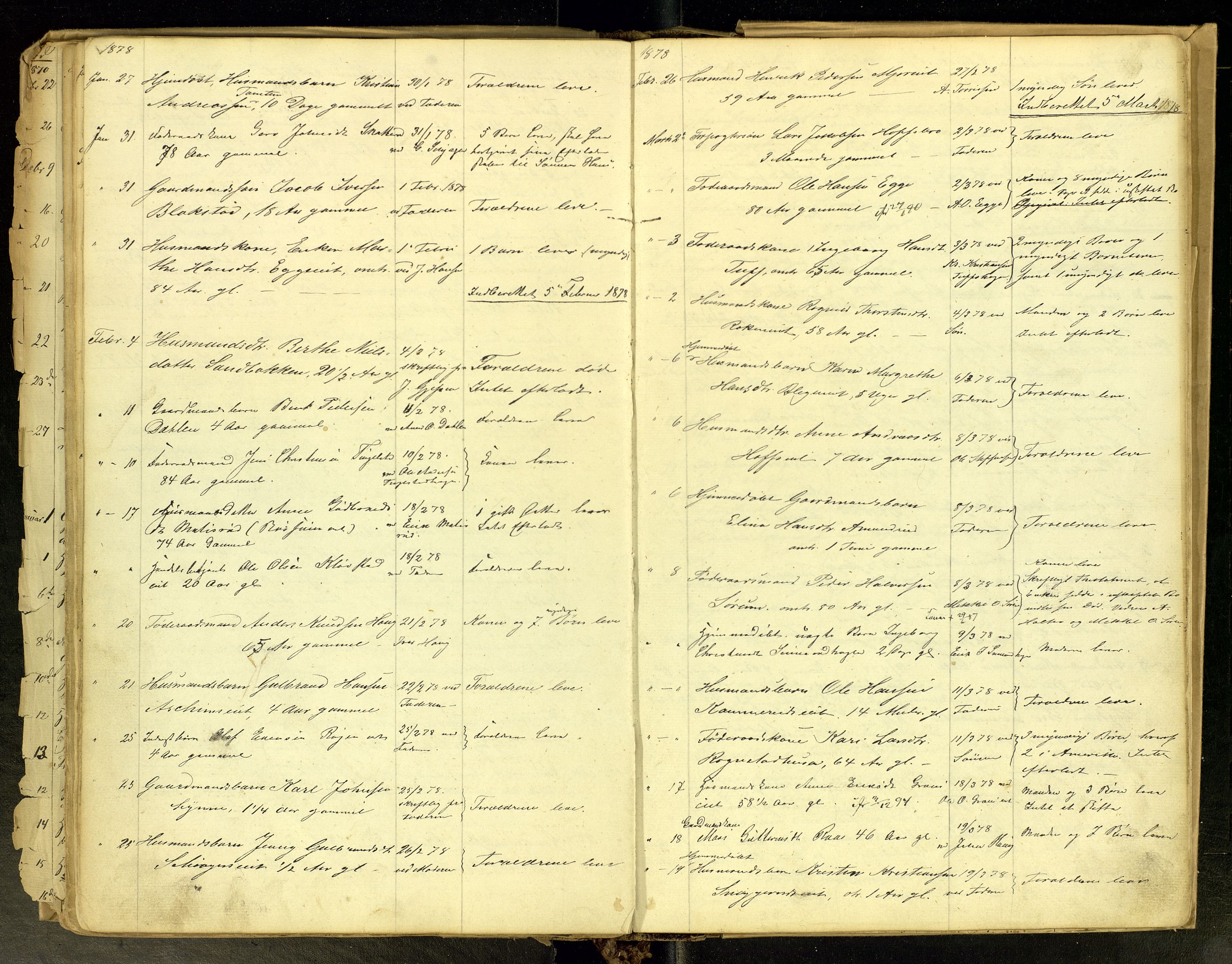 Gran lensmannskontor, AV/SAH-LOG-010/H/Ha/L0001: Dødsfallsprotokoll, 1856-1883