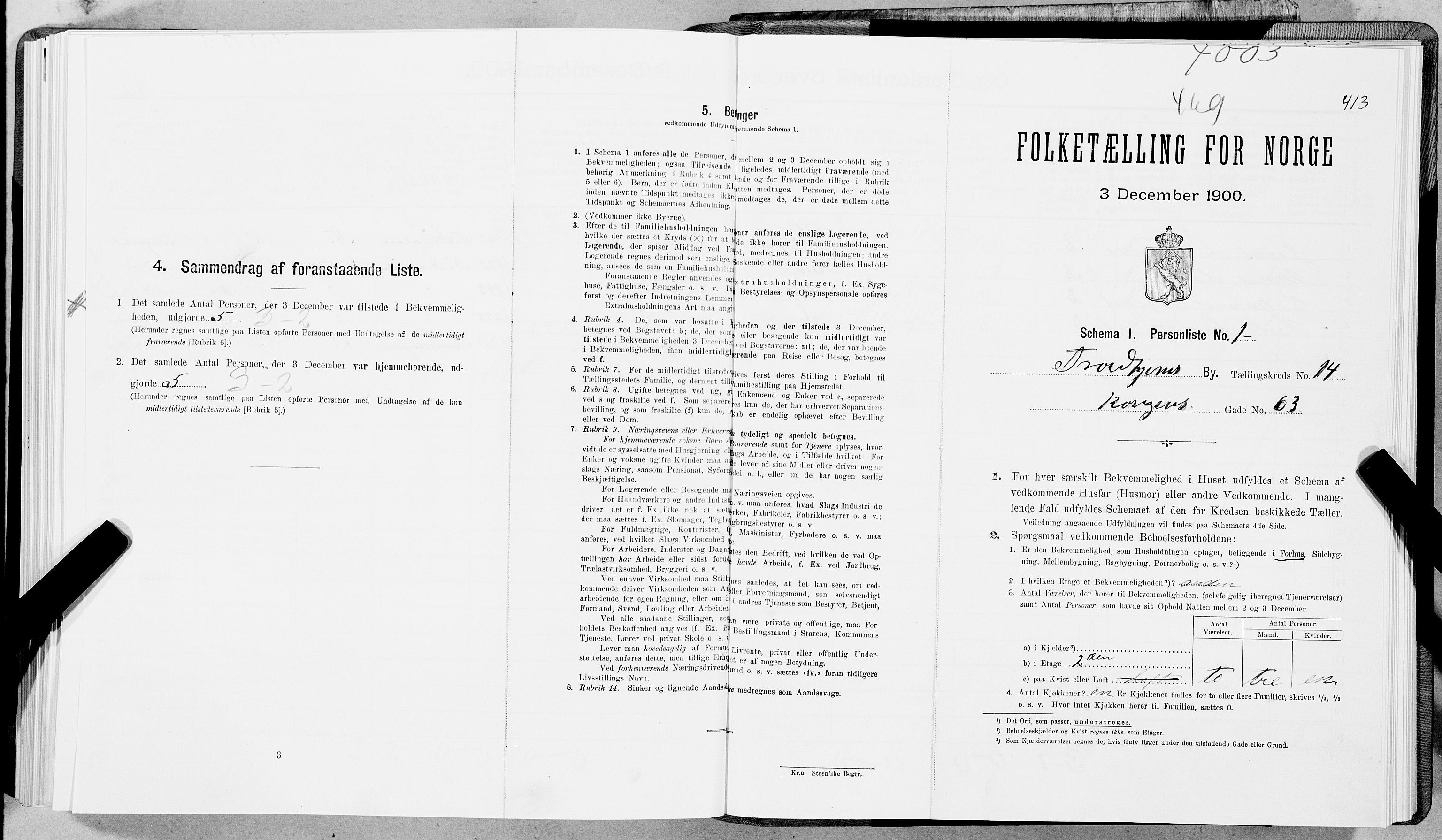 SAT, Folketelling 1900 for 1601 Trondheim kjøpstad, 1900, s. 2451