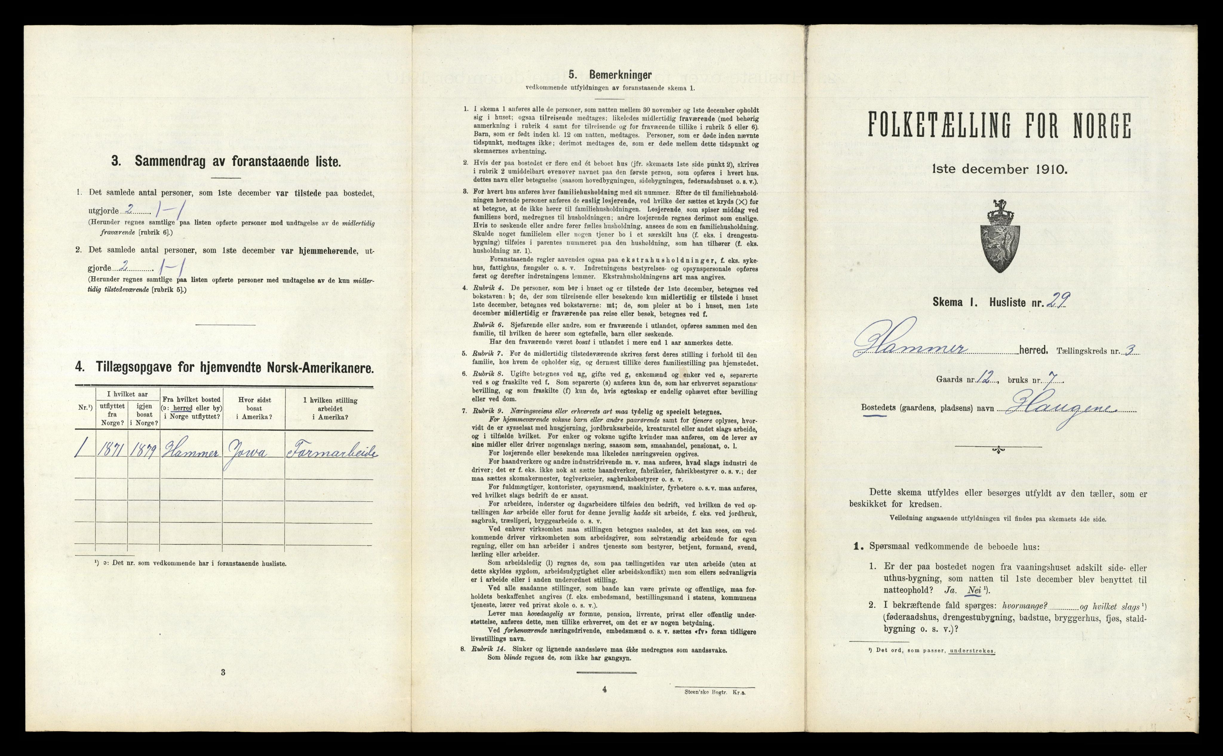 RA, Folketelling 1910 for 1254 Hamre herred, 1910, s. 204