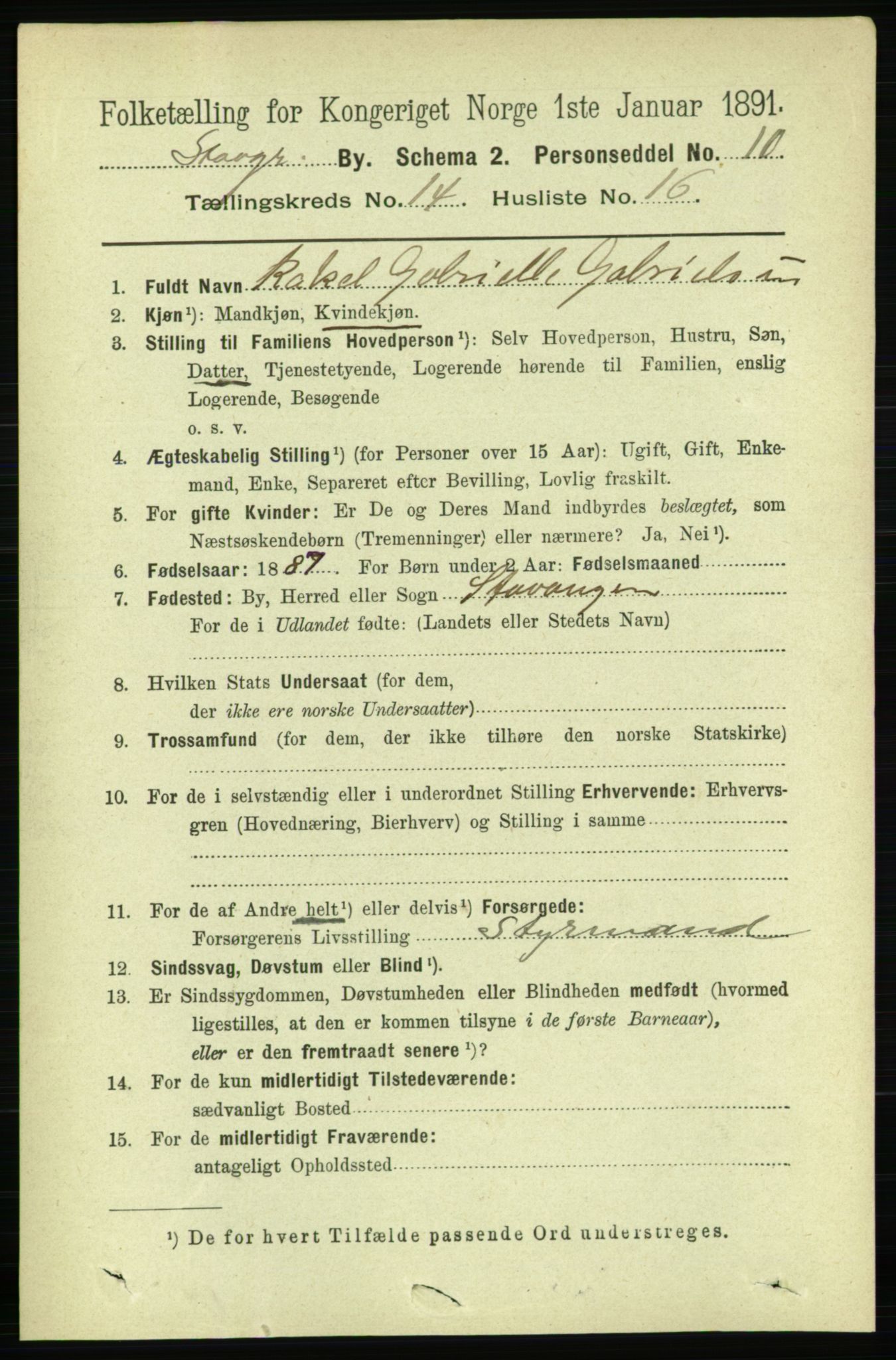 RA, Folketelling 1891 for 1103 Stavanger kjøpstad, 1891, s. 17092