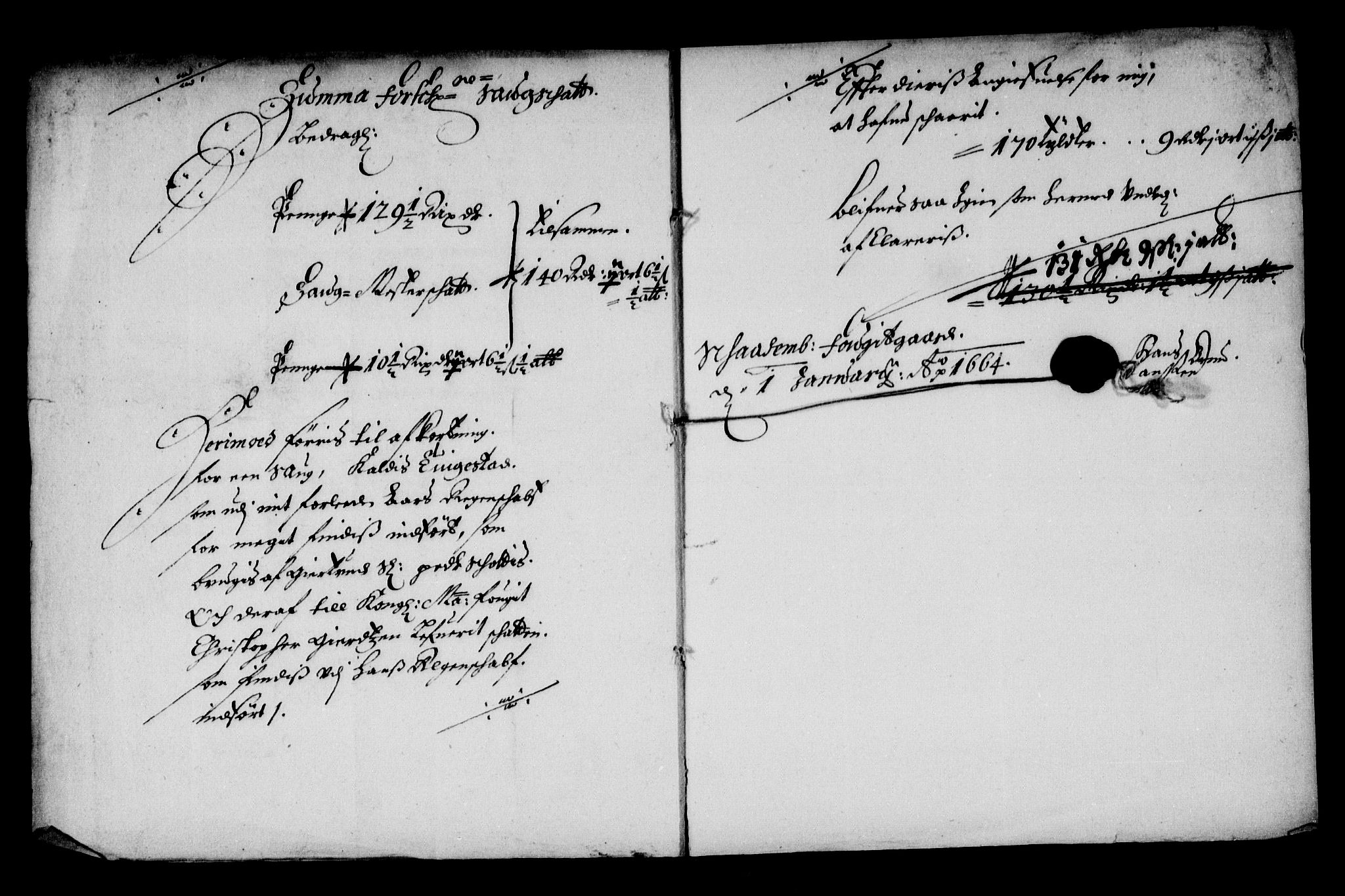 Rentekammeret inntil 1814, Reviderte regnskaper, Stiftamtstueregnskaper, Bergen stiftamt, AV/RA-EA-6043/R/Rc/L0008: Bergen stiftamt, 1663