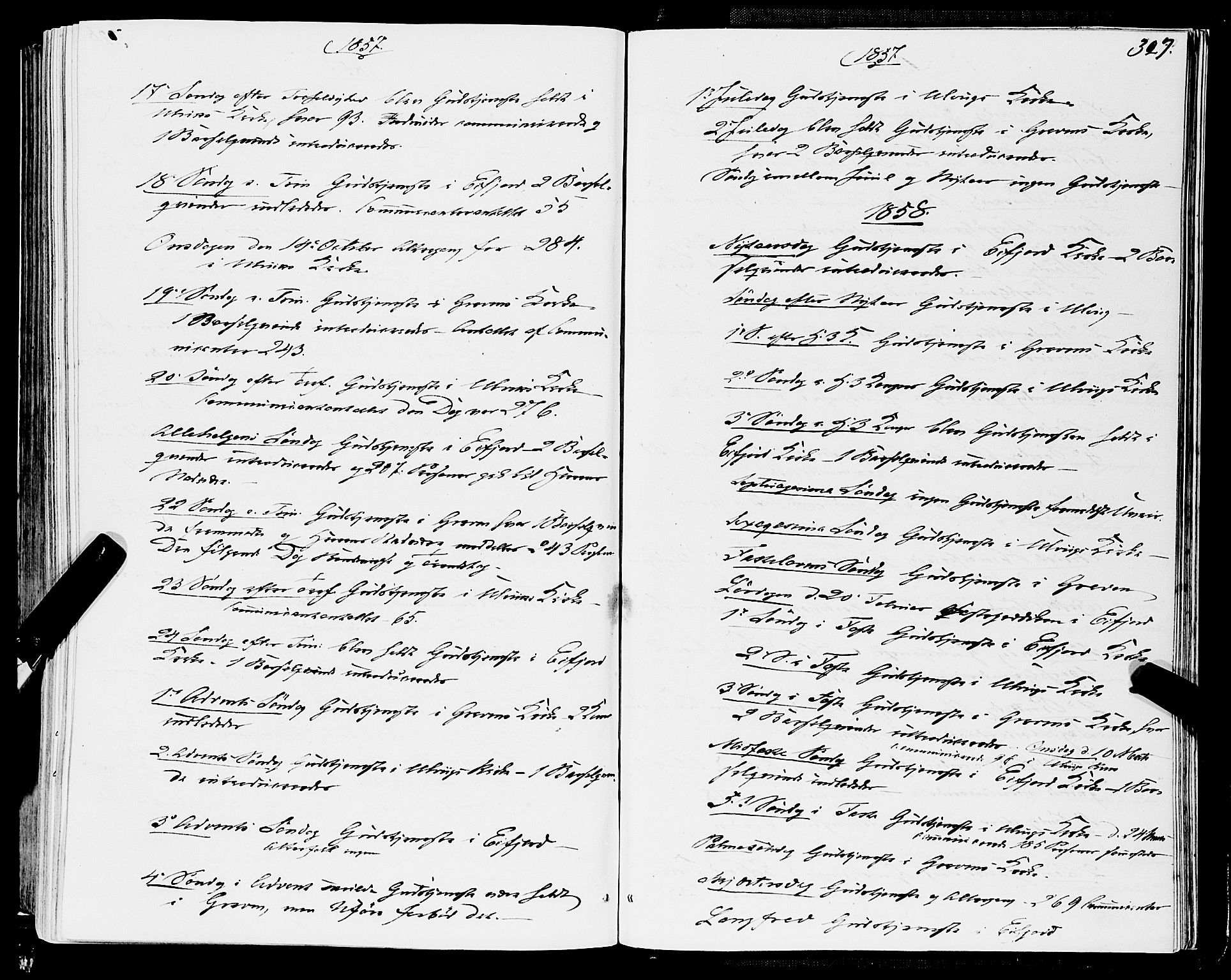 Ulvik sokneprestembete, AV/SAB-A-78801/H/Haa: Ministerialbok nr. A 13, 1853-1863, s. 327
