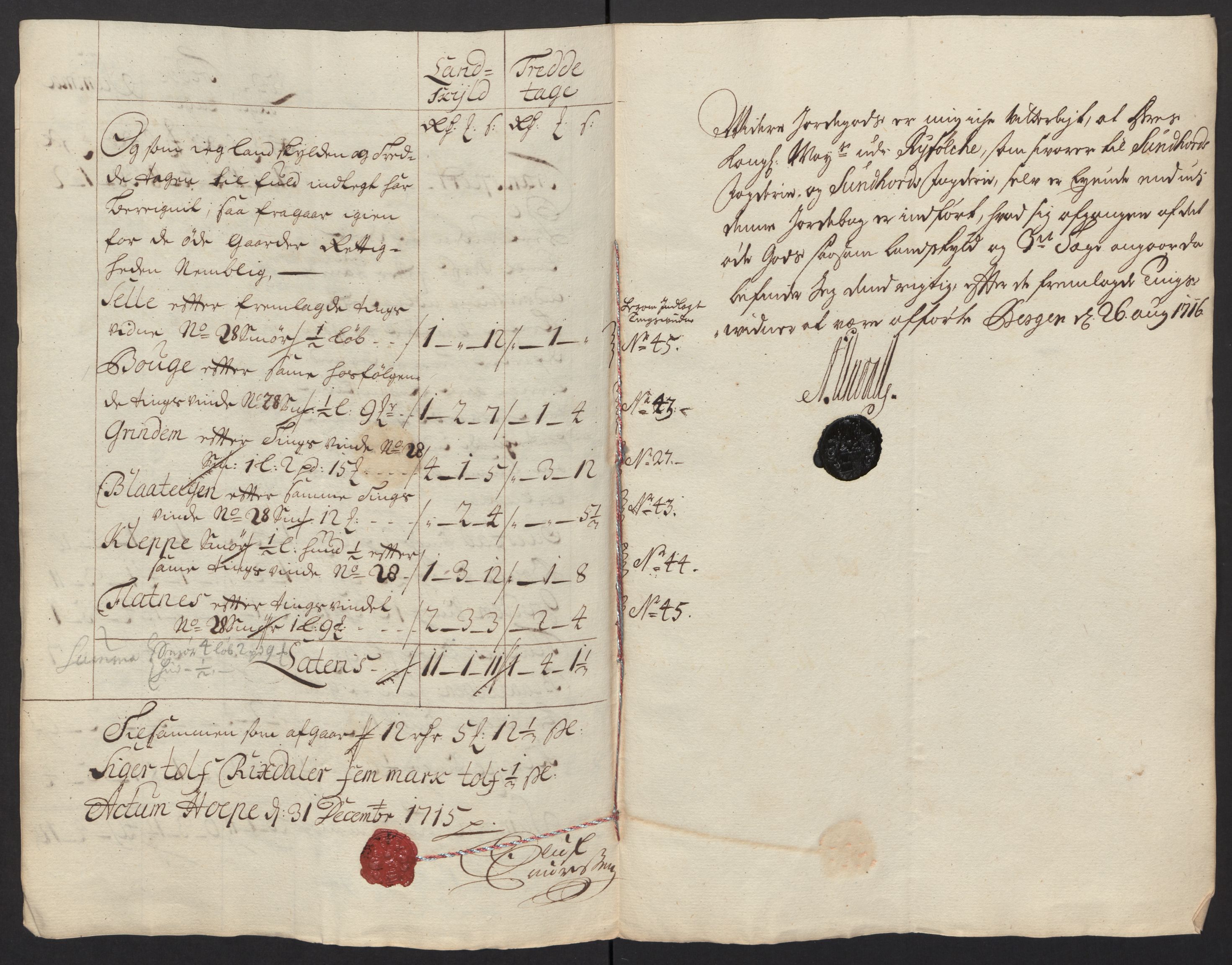 Rentekammeret inntil 1814, Reviderte regnskaper, Fogderegnskap, RA/EA-4092/R48/L2991: Fogderegnskap Sunnhordland og Hardanger, 1715, s. 96