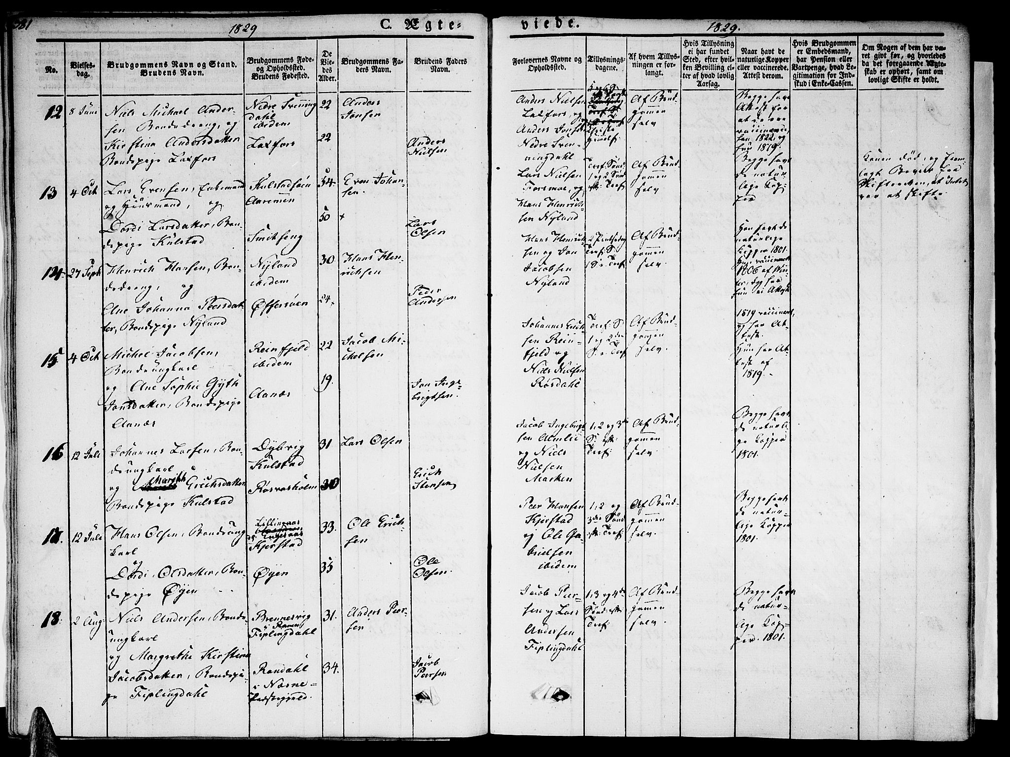 Ministerialprotokoller, klokkerbøker og fødselsregistre - Nordland, AV/SAT-A-1459/820/L0290: Ministerialbok nr. 820A11, 1826-1845, s. 381