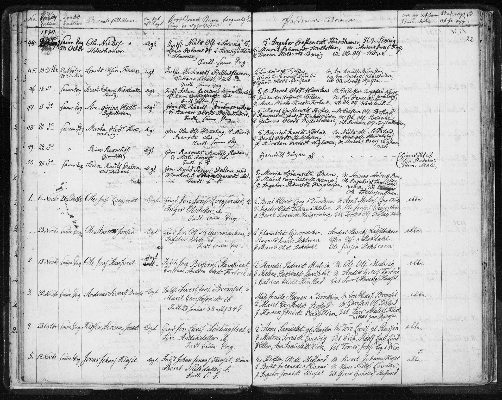 Ministerialprotokoller, klokkerbøker og fødselsregistre - Sør-Trøndelag, SAT/A-1456/616/L0404: Ministerialbok nr. 616A01, 1823-1831, s. 22