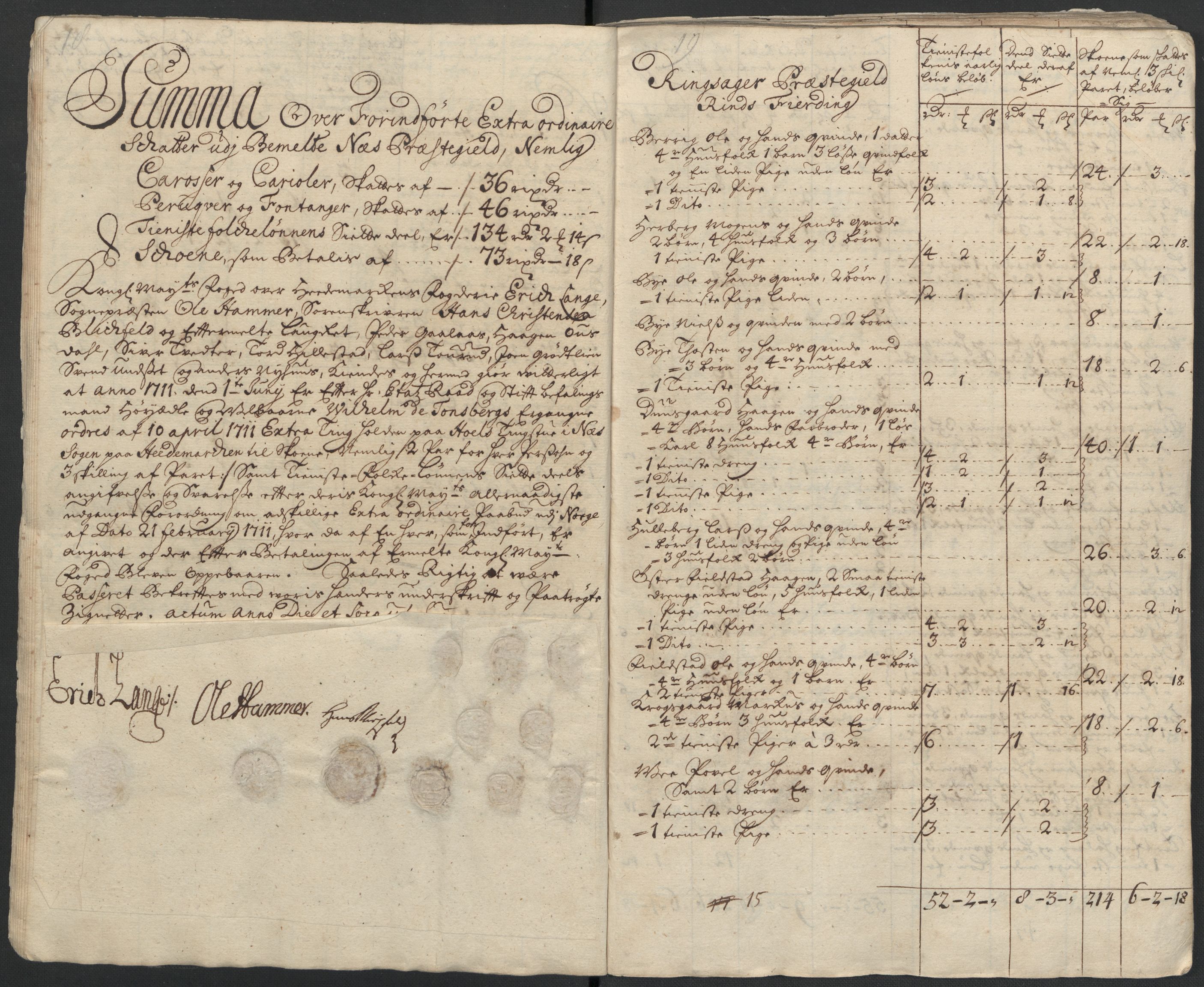 Rentekammeret inntil 1814, Reviderte regnskaper, Fogderegnskap, AV/RA-EA-4092/R16/L1047: Fogderegnskap Hedmark, 1711, s. 218