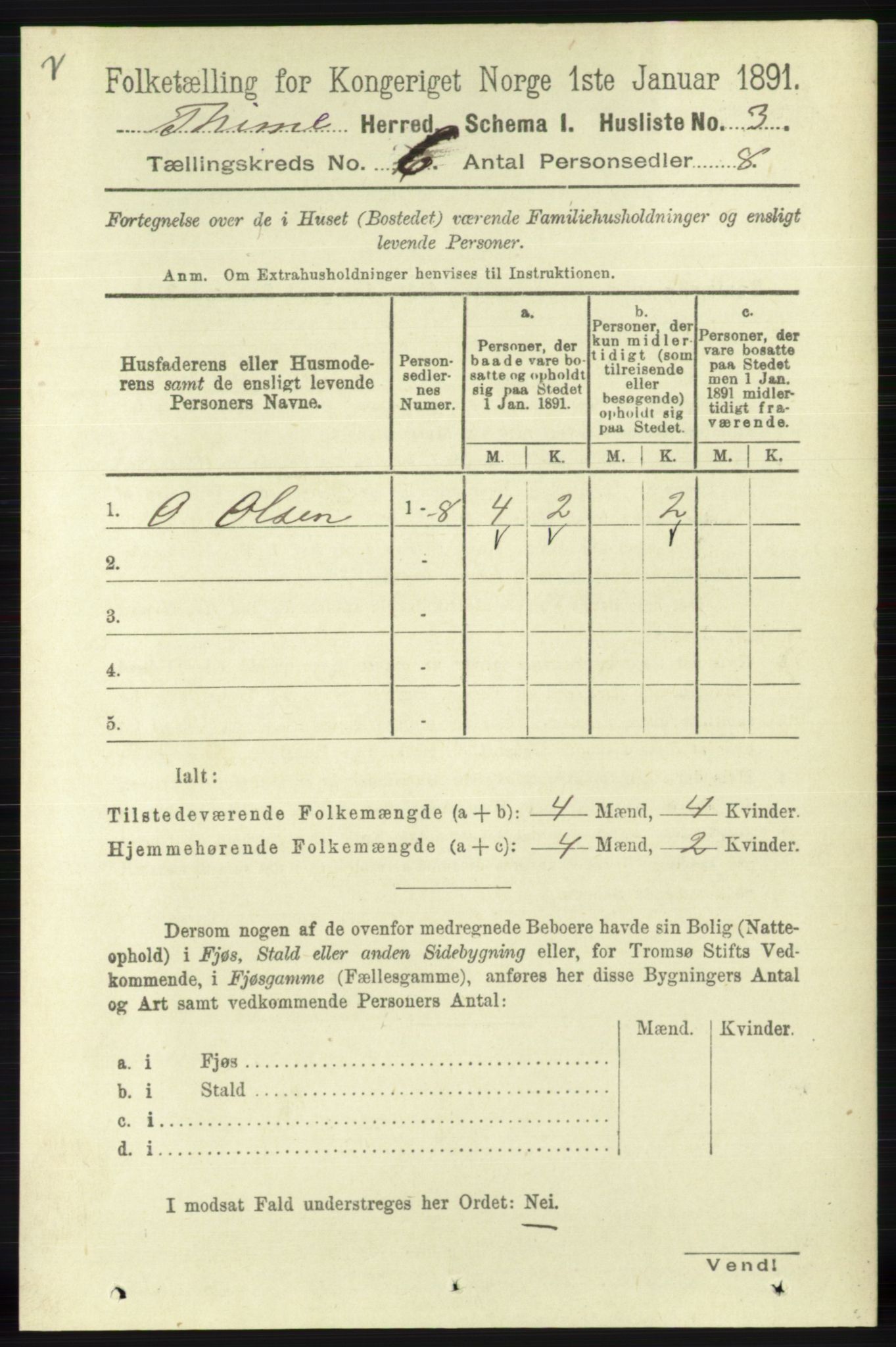 RA, Folketelling 1891 for 1121 Time herred, 1891, s. 2350