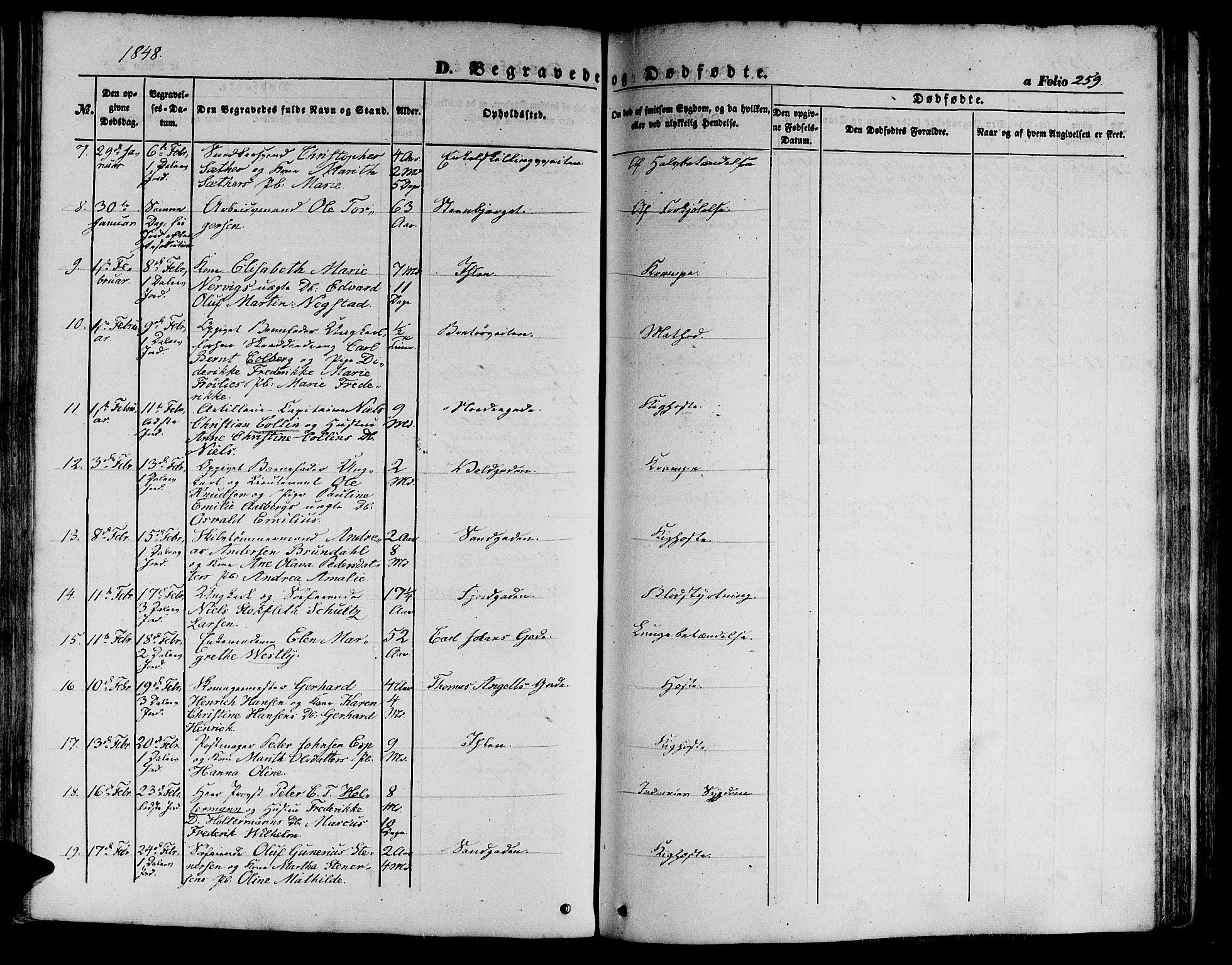 Ministerialprotokoller, klokkerbøker og fødselsregistre - Sør-Trøndelag, AV/SAT-A-1456/602/L0137: Klokkerbok nr. 602C05, 1846-1856, s. 259