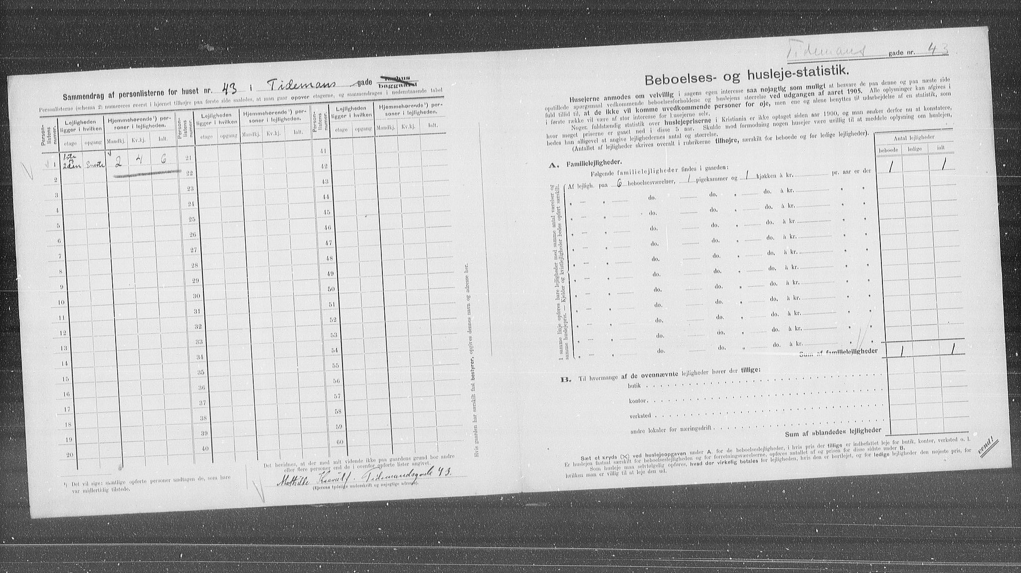 OBA, Kommunal folketelling 31.12.1905 for Kristiania kjøpstad, 1905, s. 58412