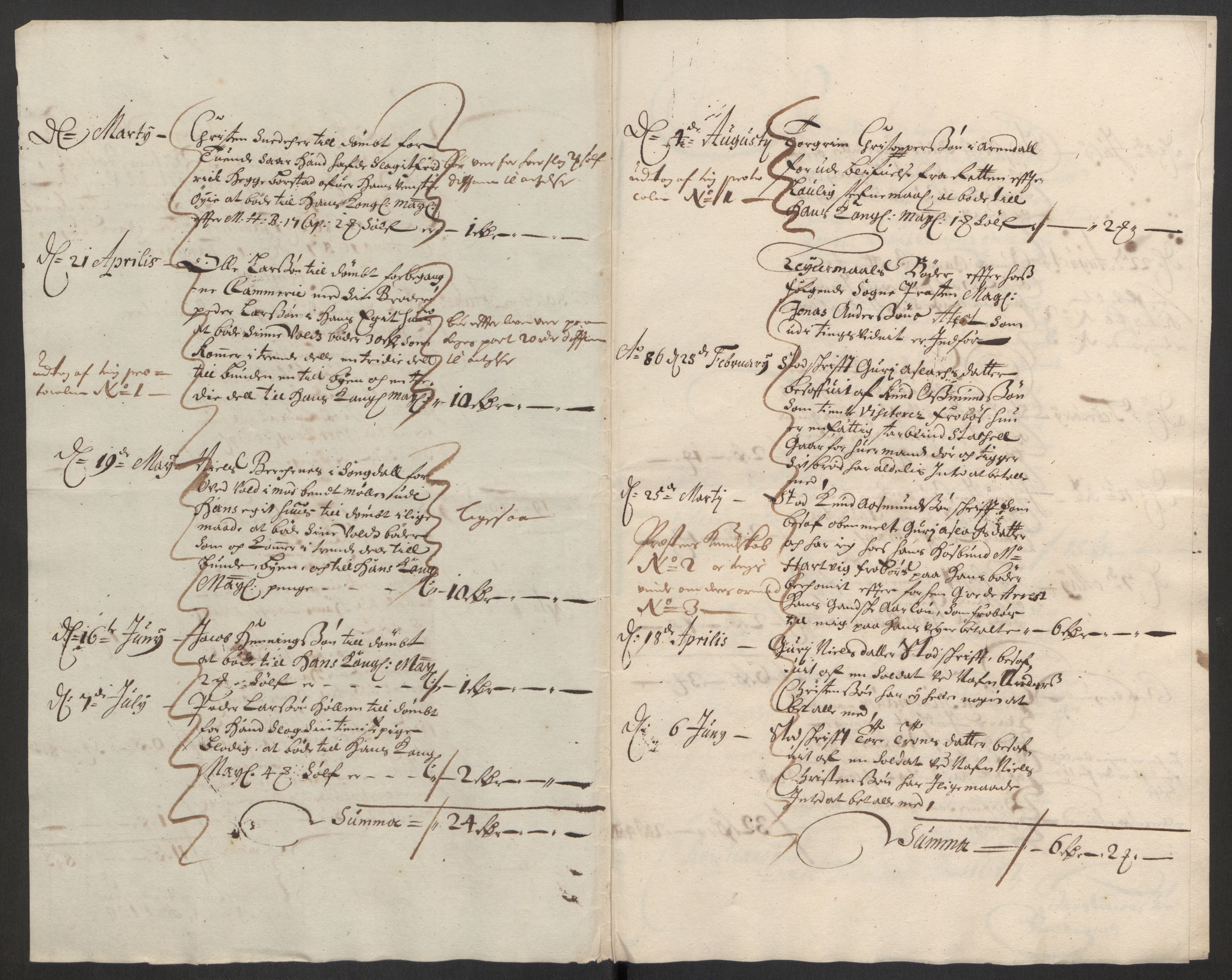 Rentekammeret inntil 1814, Reviderte regnskaper, Byregnskaper, AV/RA-EA-4066/R/Rm/L0285: [M18] Sikt og sakefall, 1681-1718, s. 76