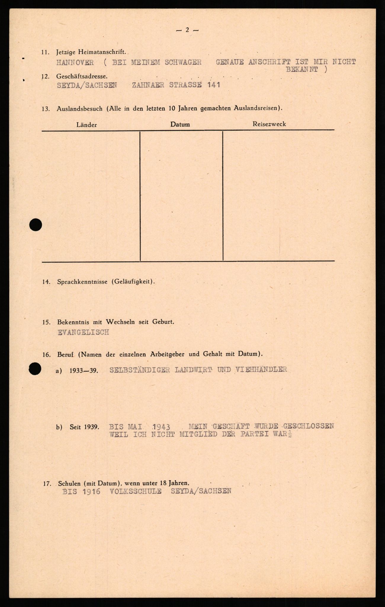 Forsvaret, Forsvarets overkommando II, AV/RA-RAFA-3915/D/Db/L0030: CI Questionaires. Tyske okkupasjonsstyrker i Norge. Tyskere., 1945-1946, s. 401