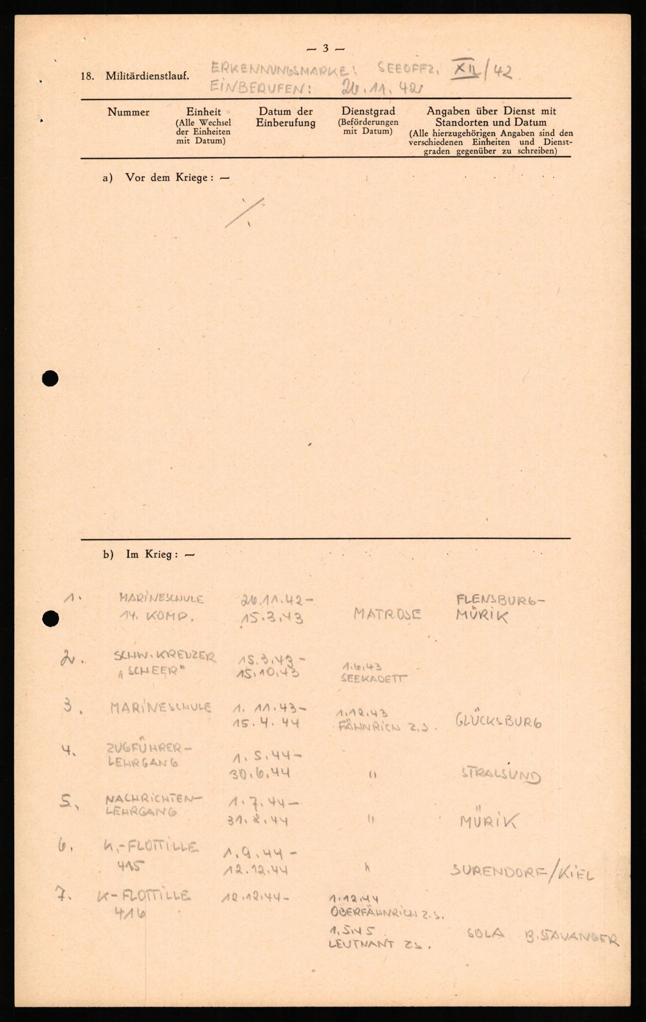 Forsvaret, Forsvarets overkommando II, AV/RA-RAFA-3915/D/Db/L0015: CI Questionaires. Tyske okkupasjonsstyrker i Norge. Tyskere., 1945-1946, s. 218