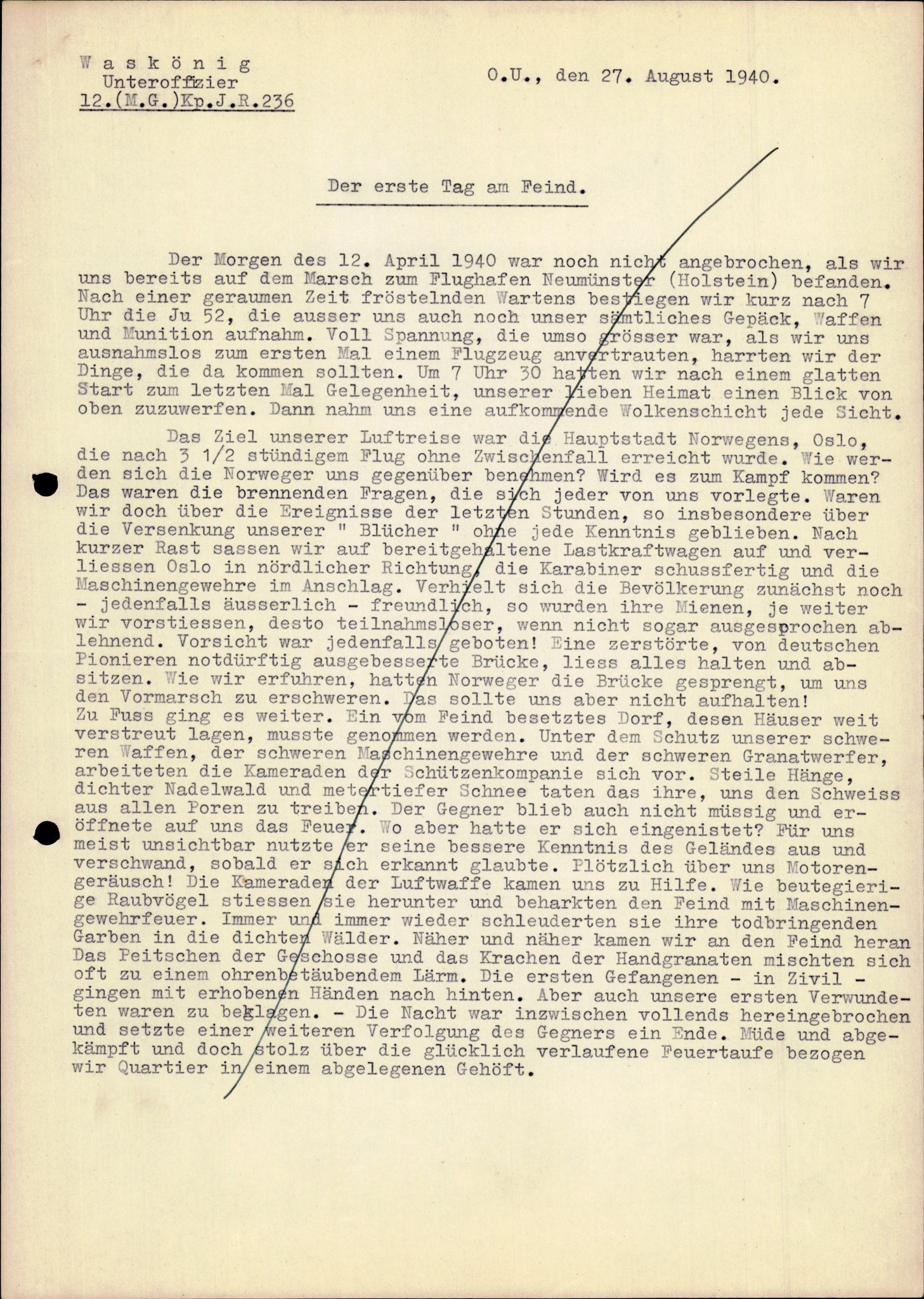 Forsvarets Overkommando. 2 kontor. Arkiv 11.4. Spredte tyske arkivsaker, AV/RA-RAFA-7031/D/Dar/Darc/L0028: Diverse tyske militære innberetninger og saksakter, 1940-1945