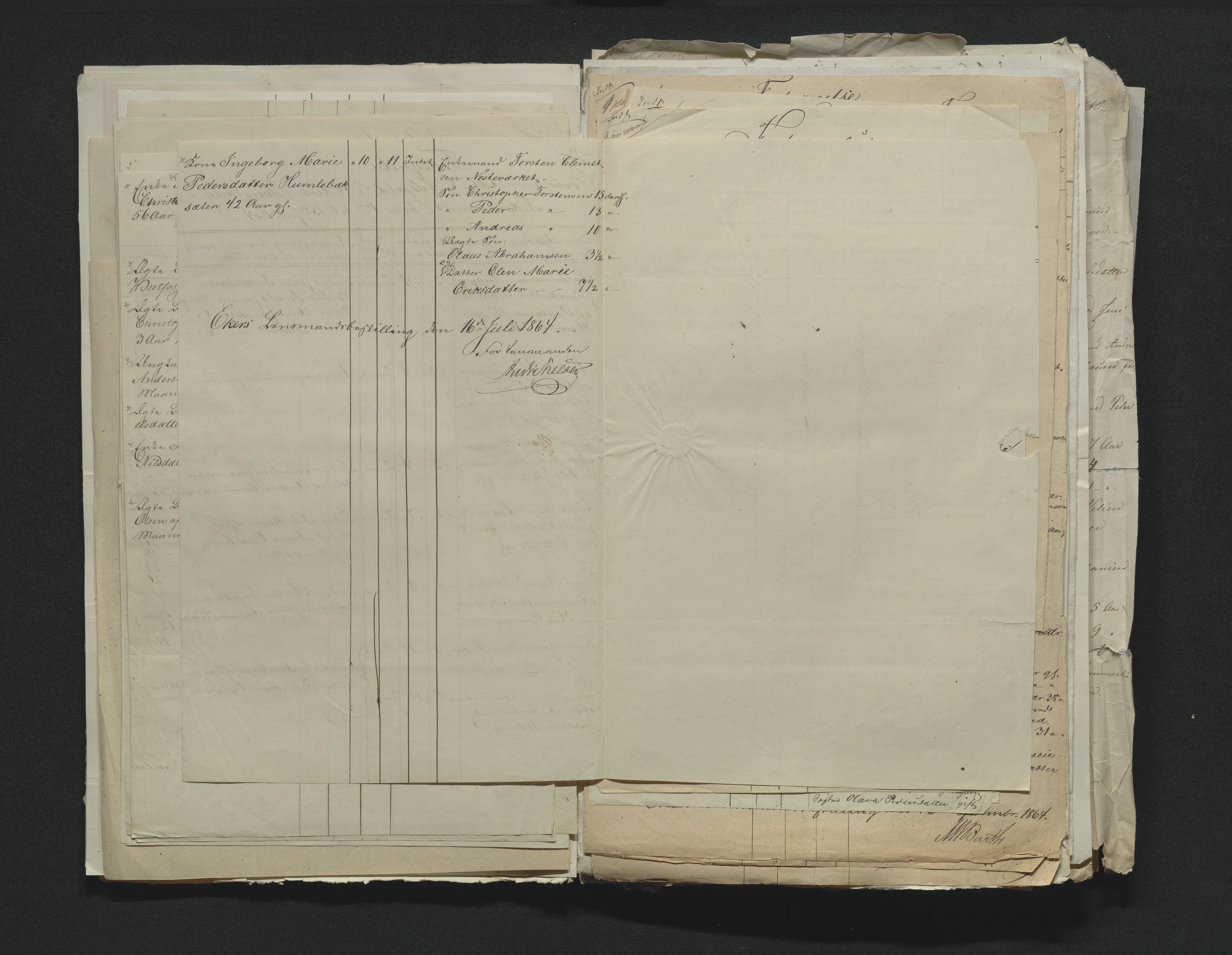 Eiker, Modum og Sigdal sorenskriveri, AV/SAKO-A-123/H/Ha/Hab/L0011: Dødsfallsmeldinger, 1862-1865, s. 374