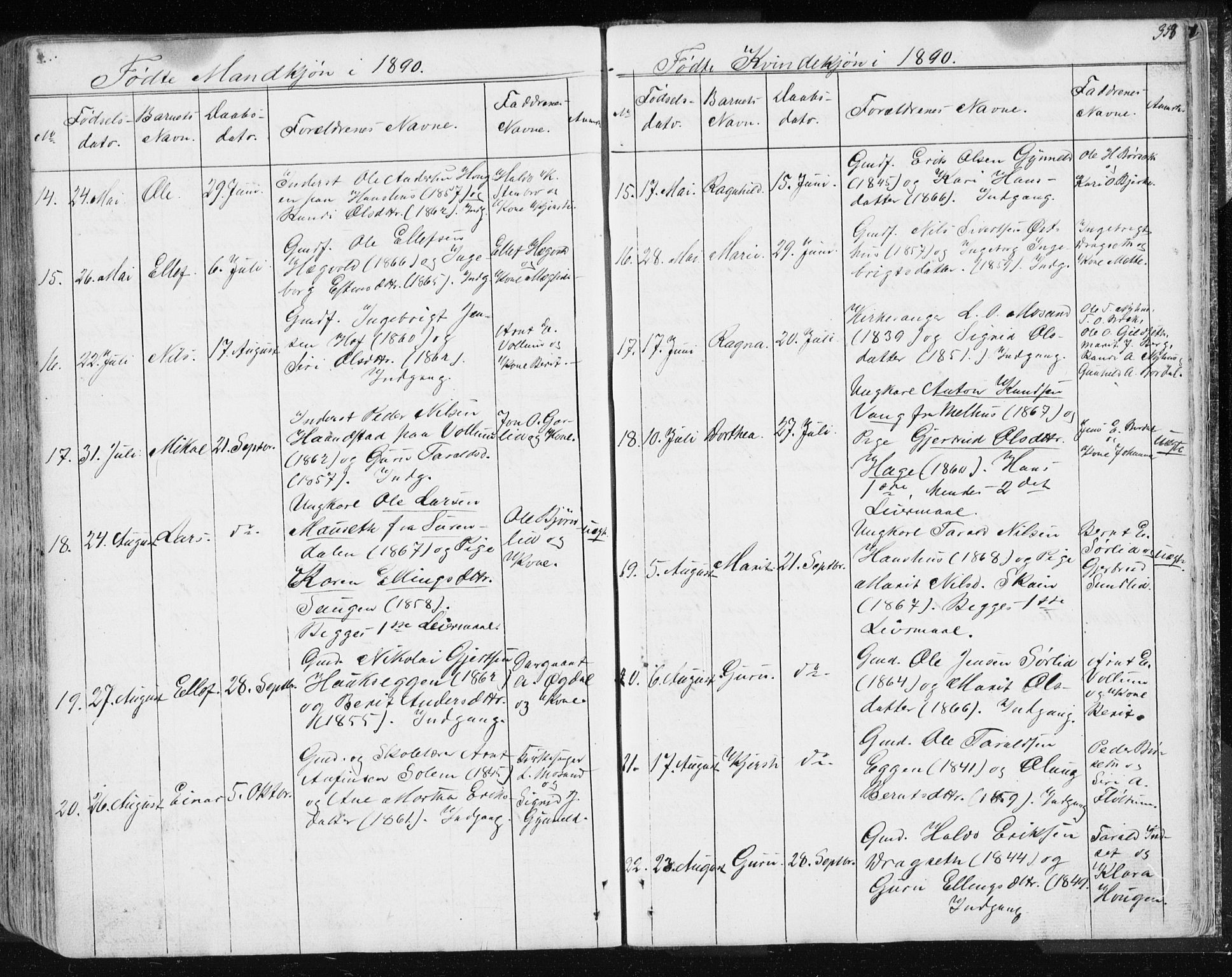 Ministerialprotokoller, klokkerbøker og fødselsregistre - Sør-Trøndelag, SAT/A-1456/689/L1043: Klokkerbok nr. 689C02, 1816-1892, s. 353