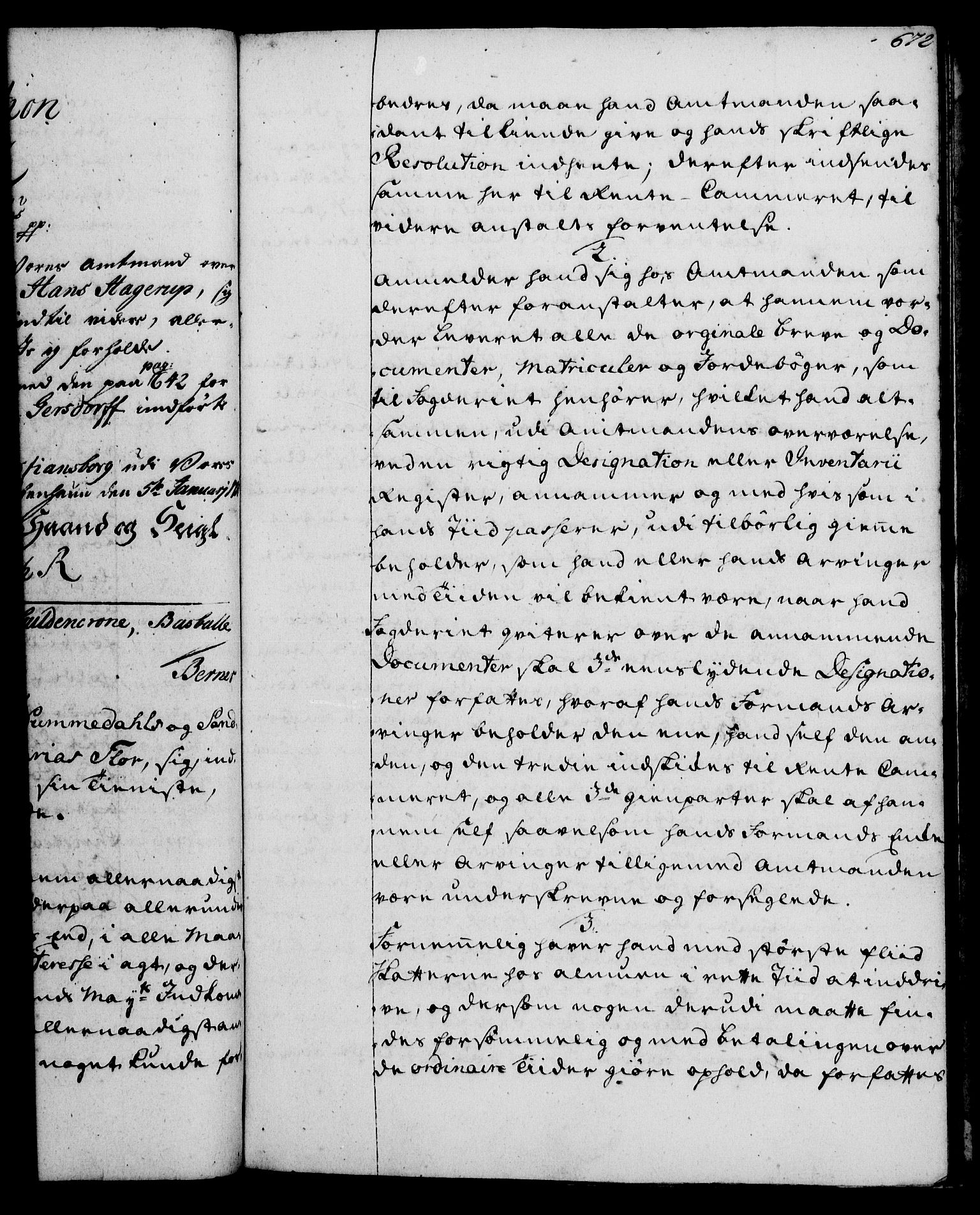 Rentekammeret, Kammerkanselliet, RA/EA-3111/G/Gg/Ggi/L0002: Norsk instruksjonsprotokoll med register (merket RK 53.35), 1729-1751, s. 672